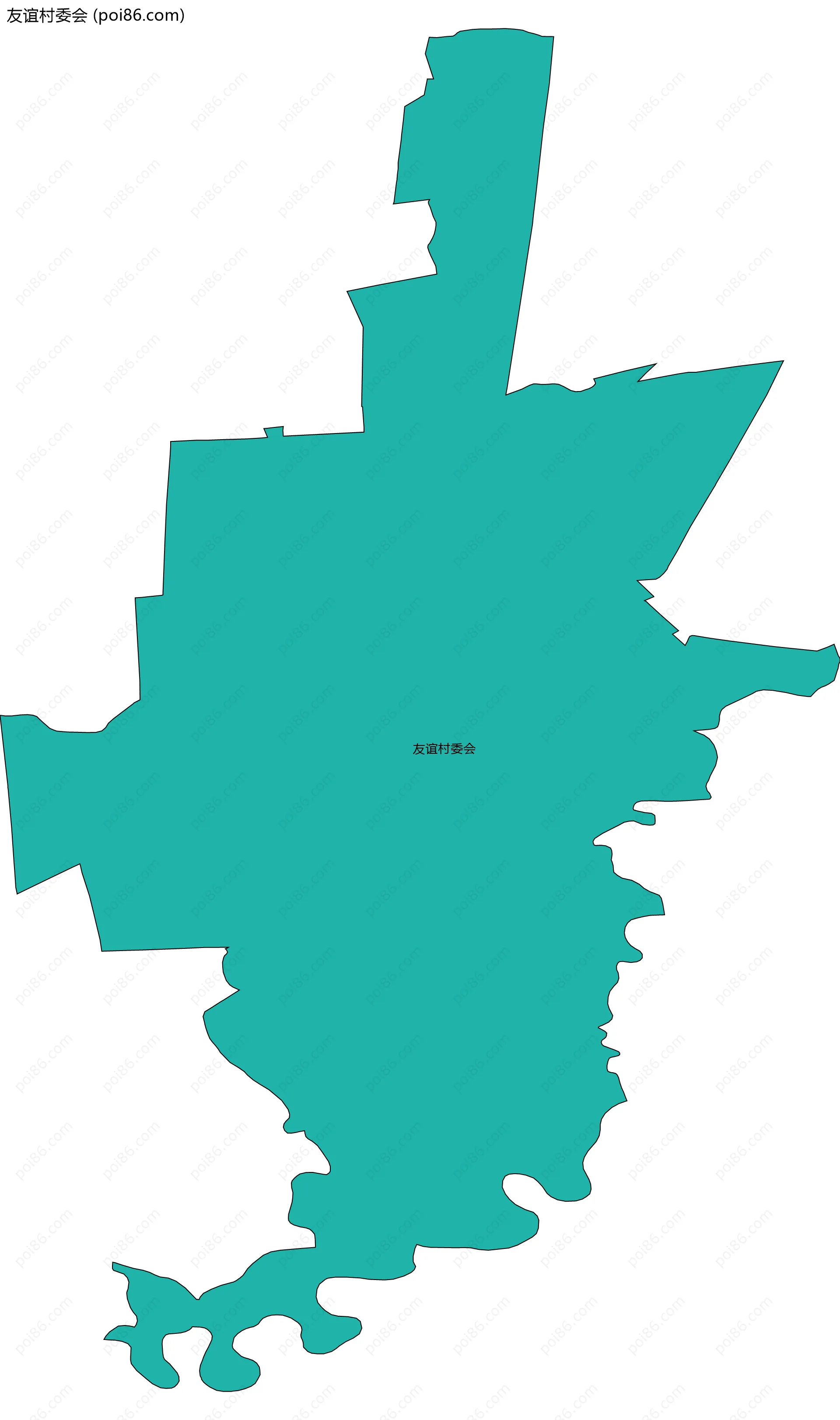 友谊村委会边界地图