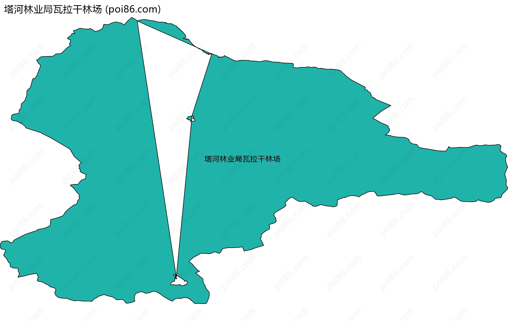 塔河林业局瓦拉干林场边界地图