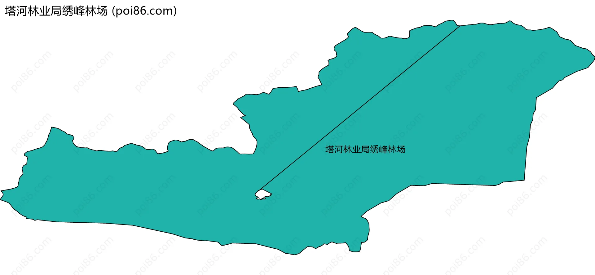 塔河林业局绣峰林场边界地图