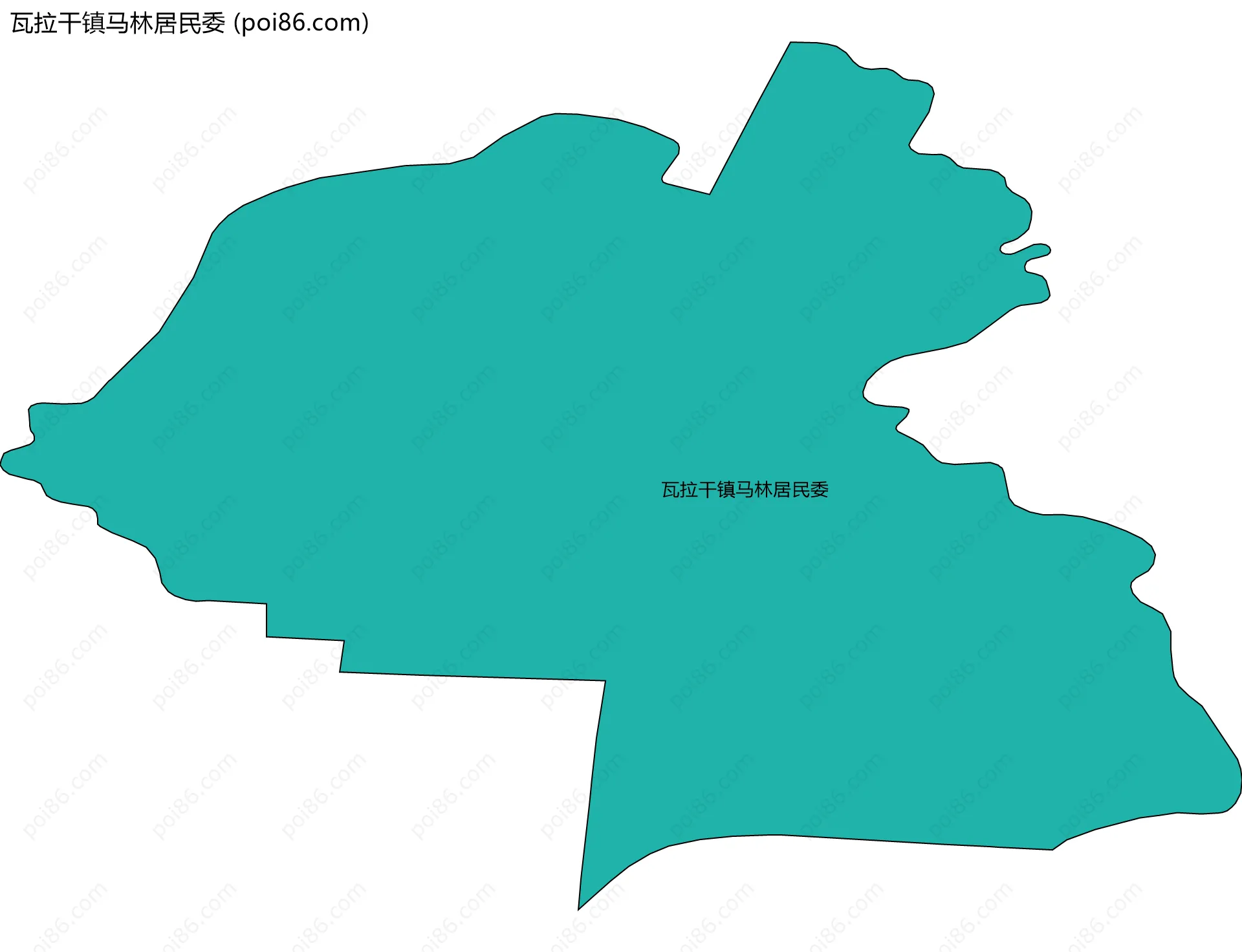 瓦拉干镇马林居民委边界地图