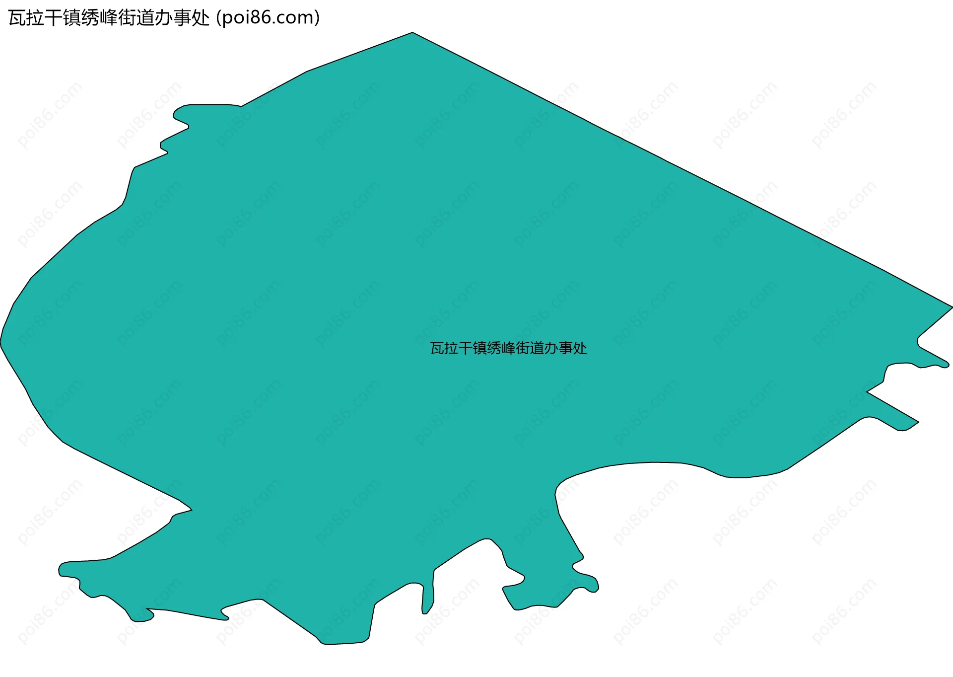 瓦拉干镇绣峰街道办事处边界地图