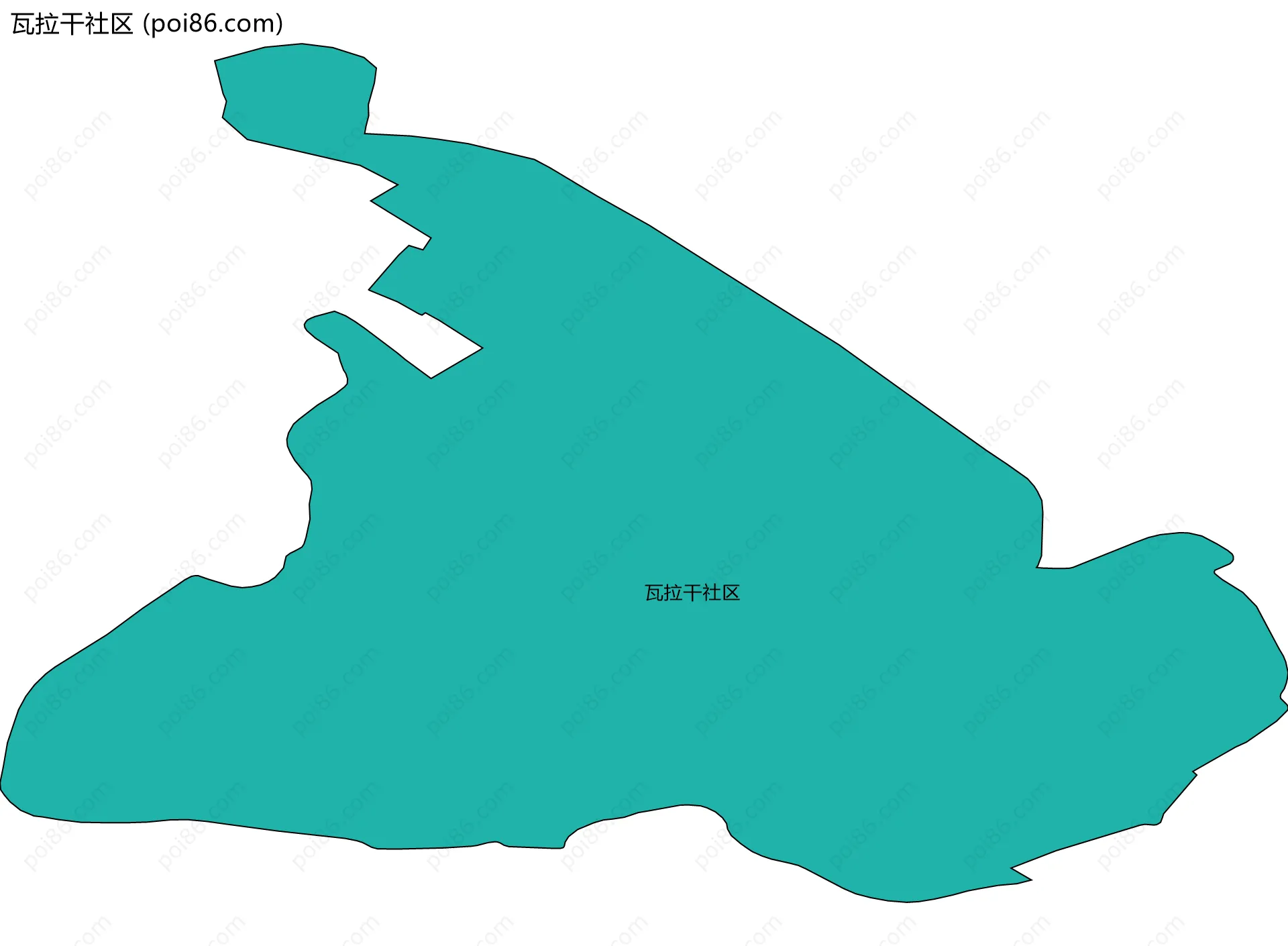瓦拉干社区边界地图