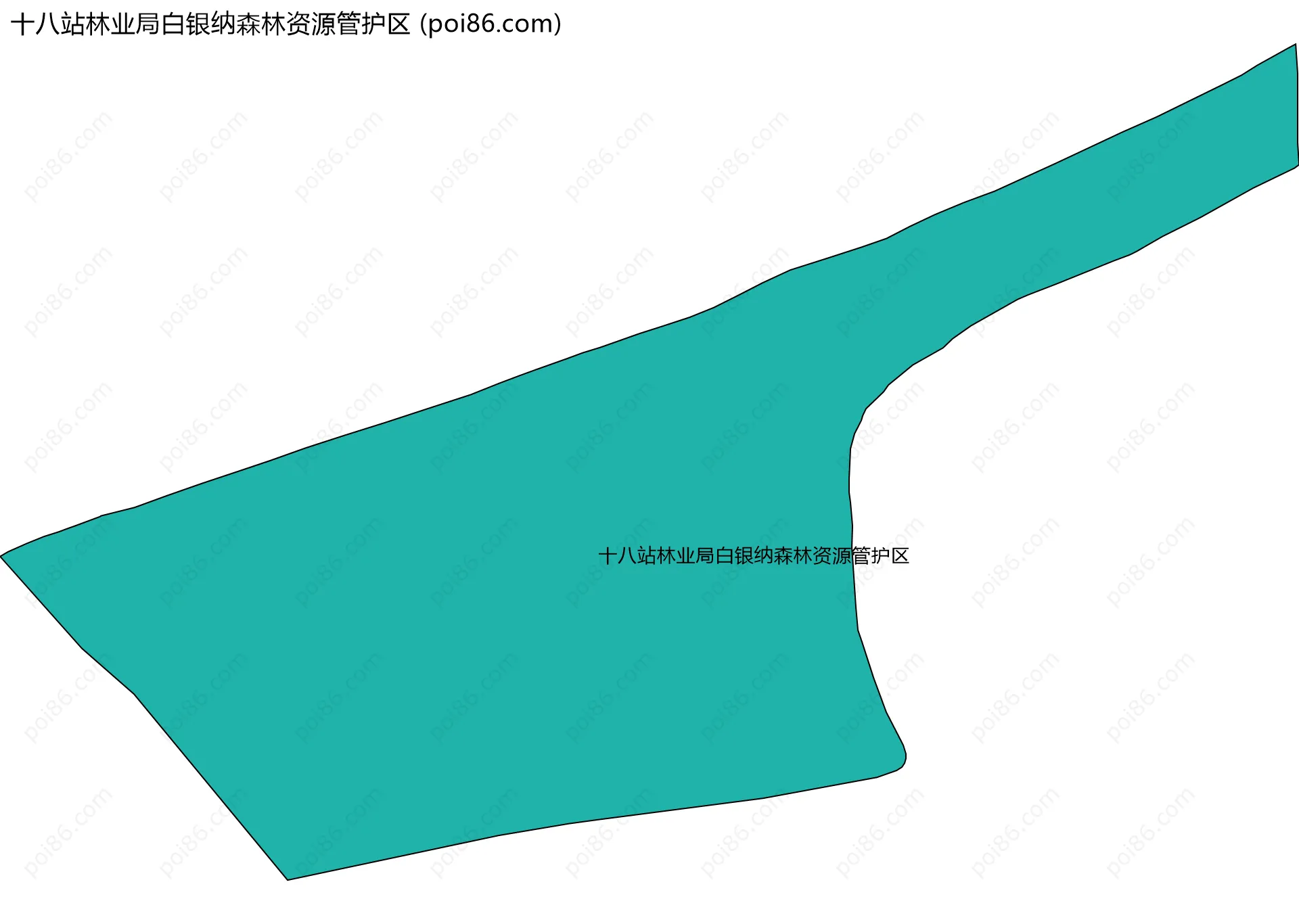 十八站林业局白银纳森林资源管护区边界地图