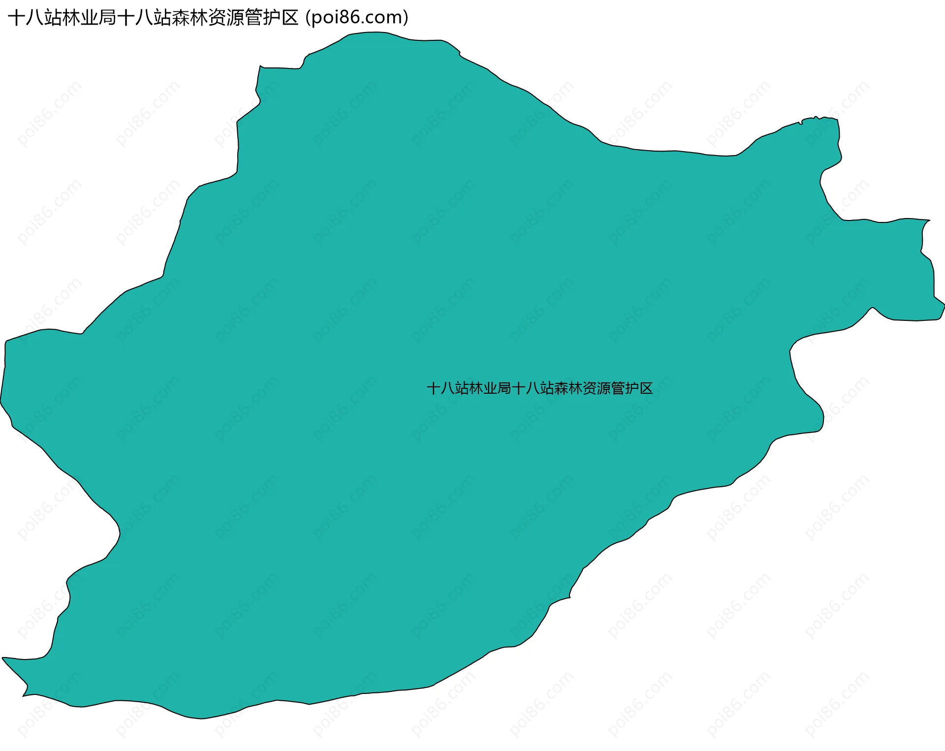 十八站林业局十八站森林资源管护区边界地图