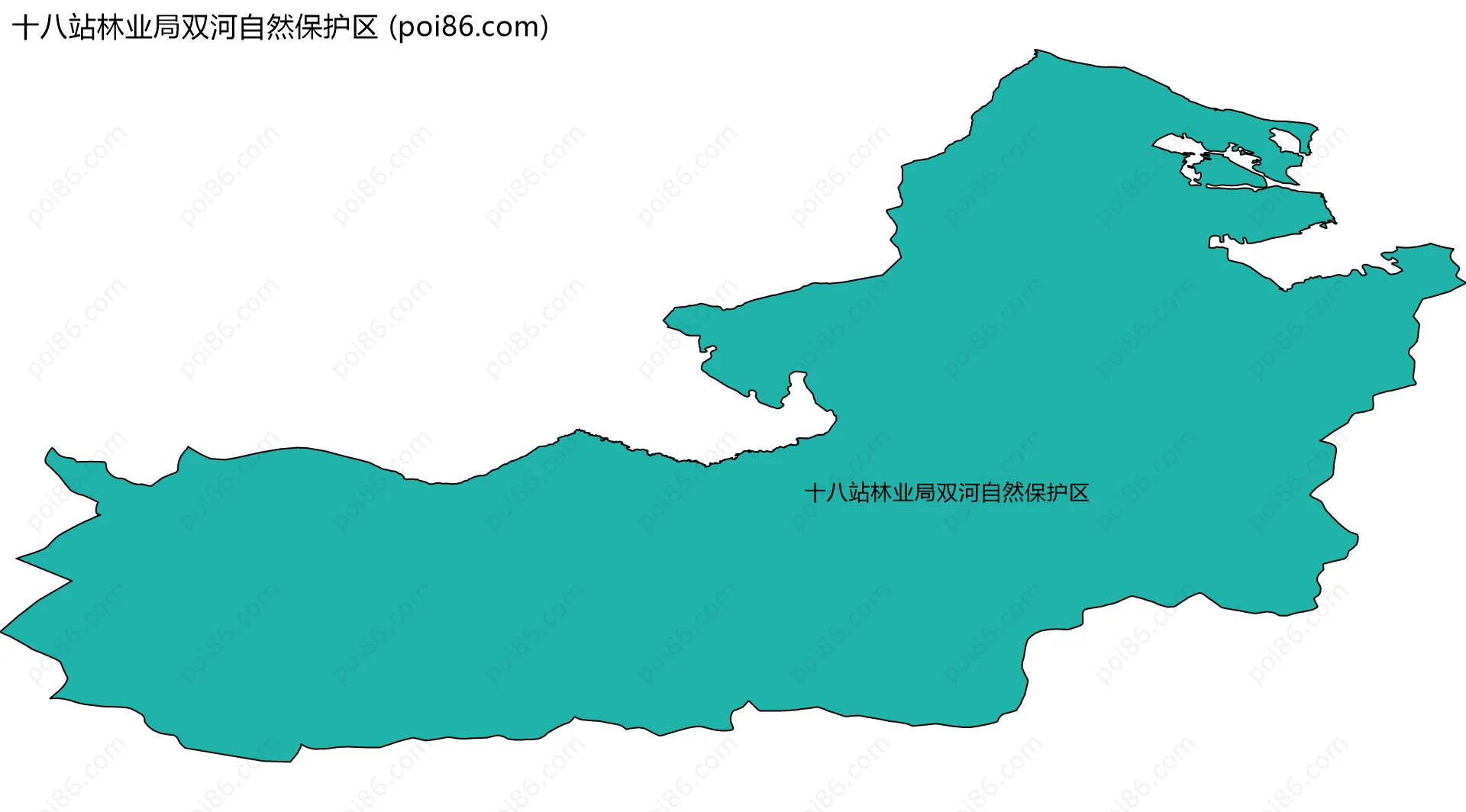 十八站林业局双河自然保护区边界地图