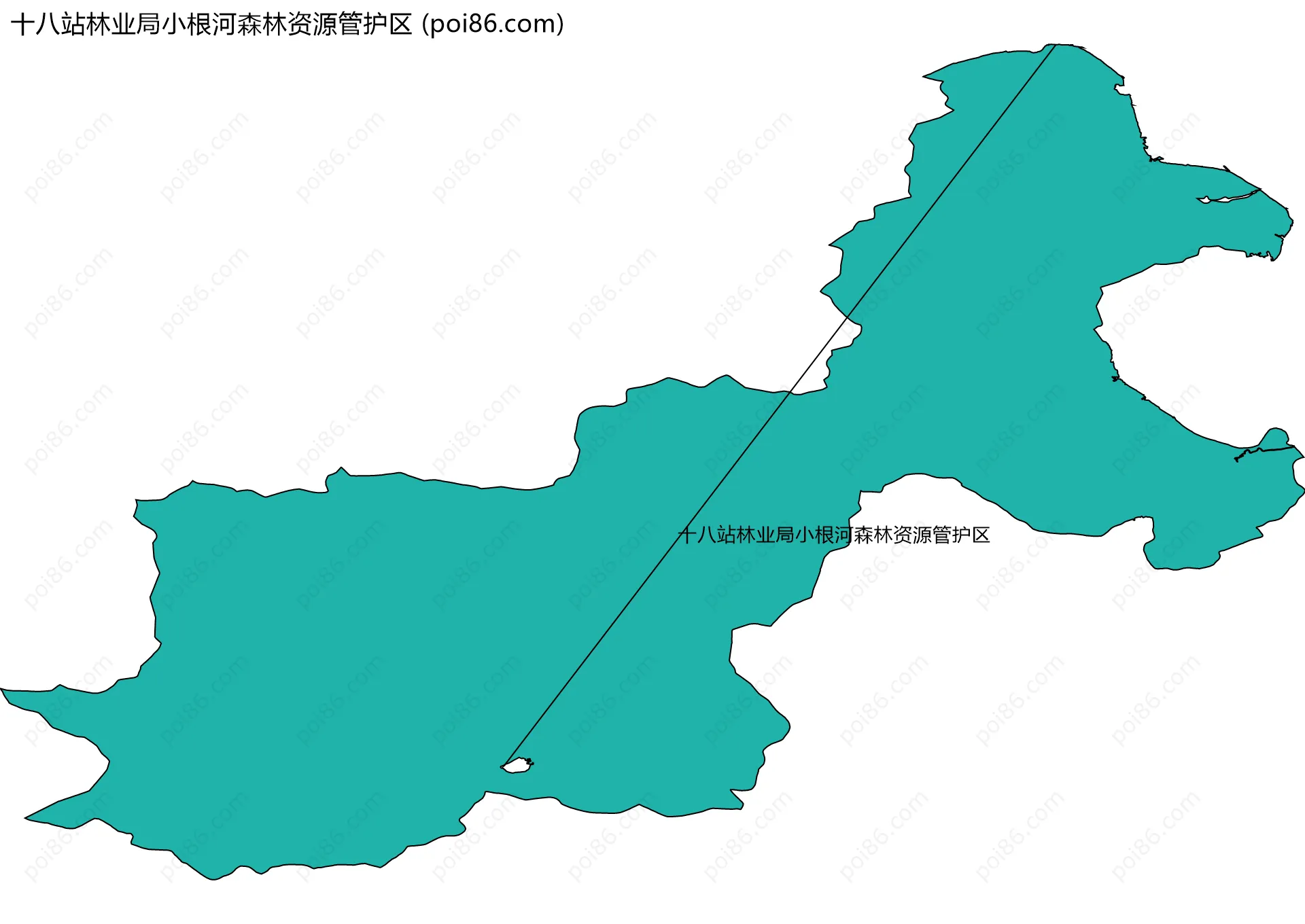 十八站林业局小根河森林资源管护区边界地图