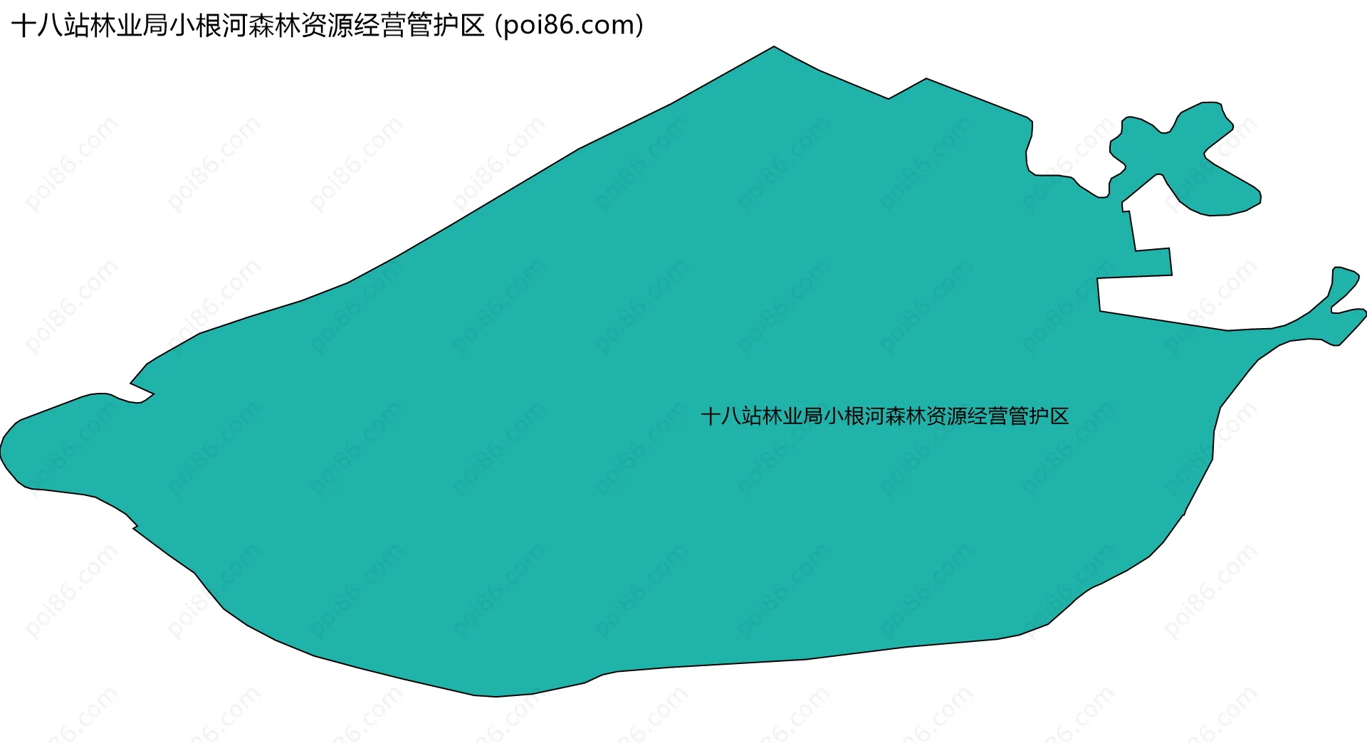 十八站林业局小根河森林资源经营管护区边界地图