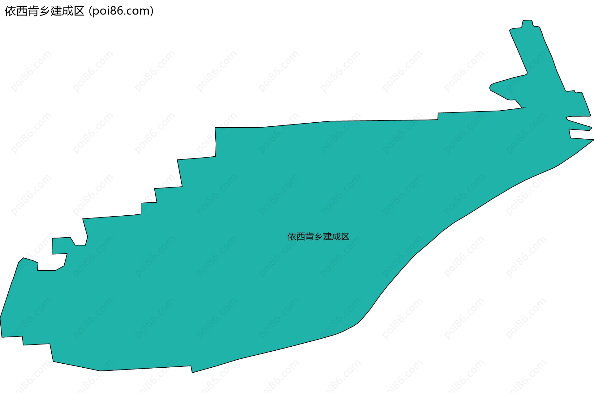 依西肯乡建成区边界地图