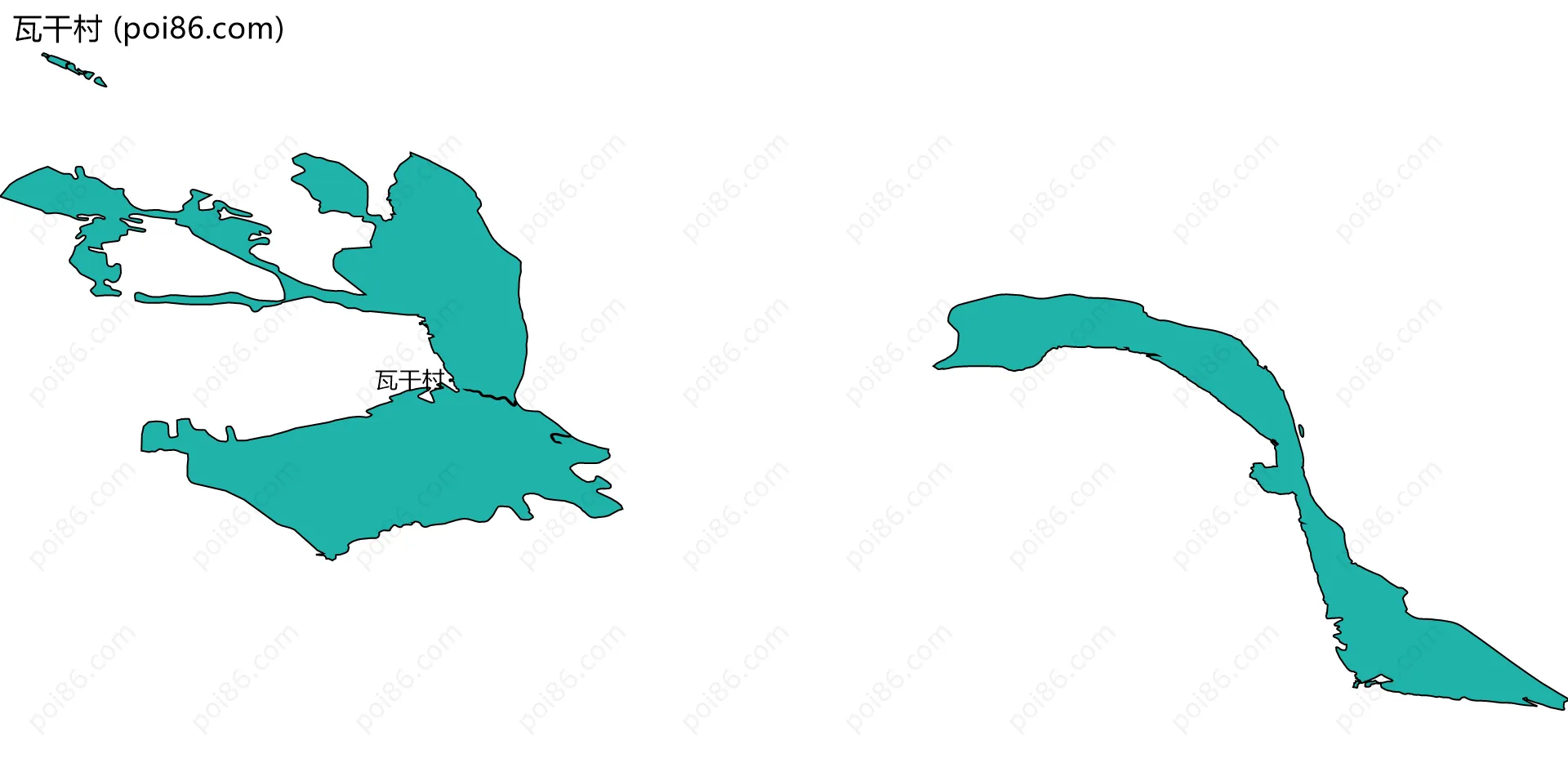 瓦干村边界地图
