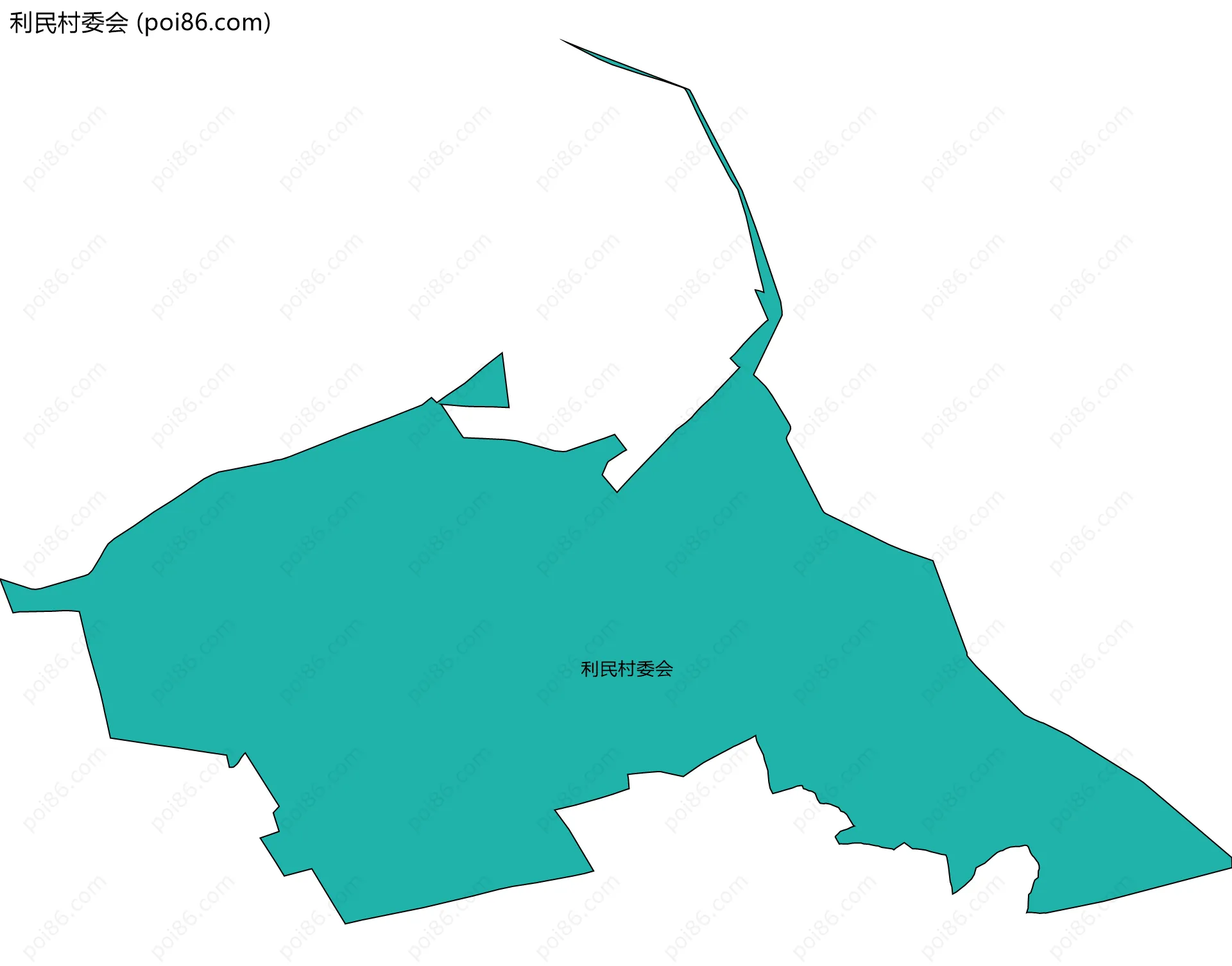 利民村委会边界地图