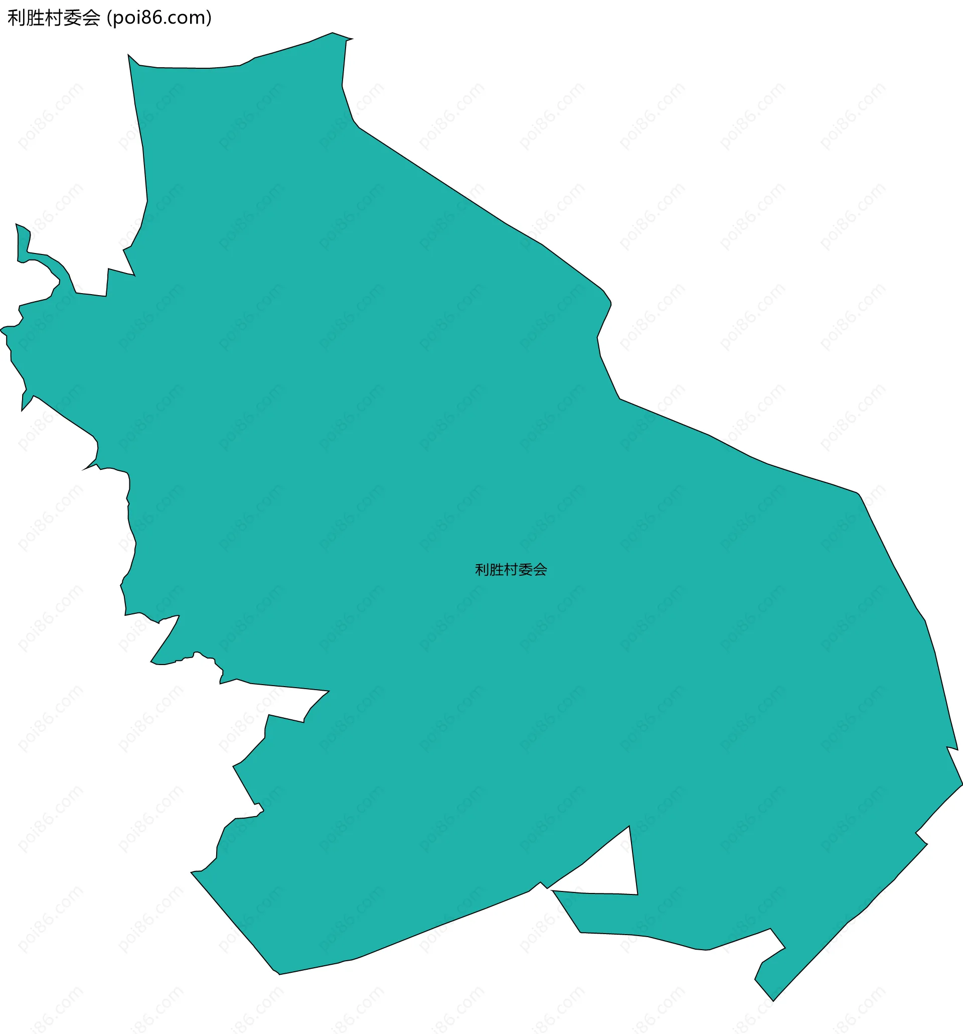 利胜村委会边界地图