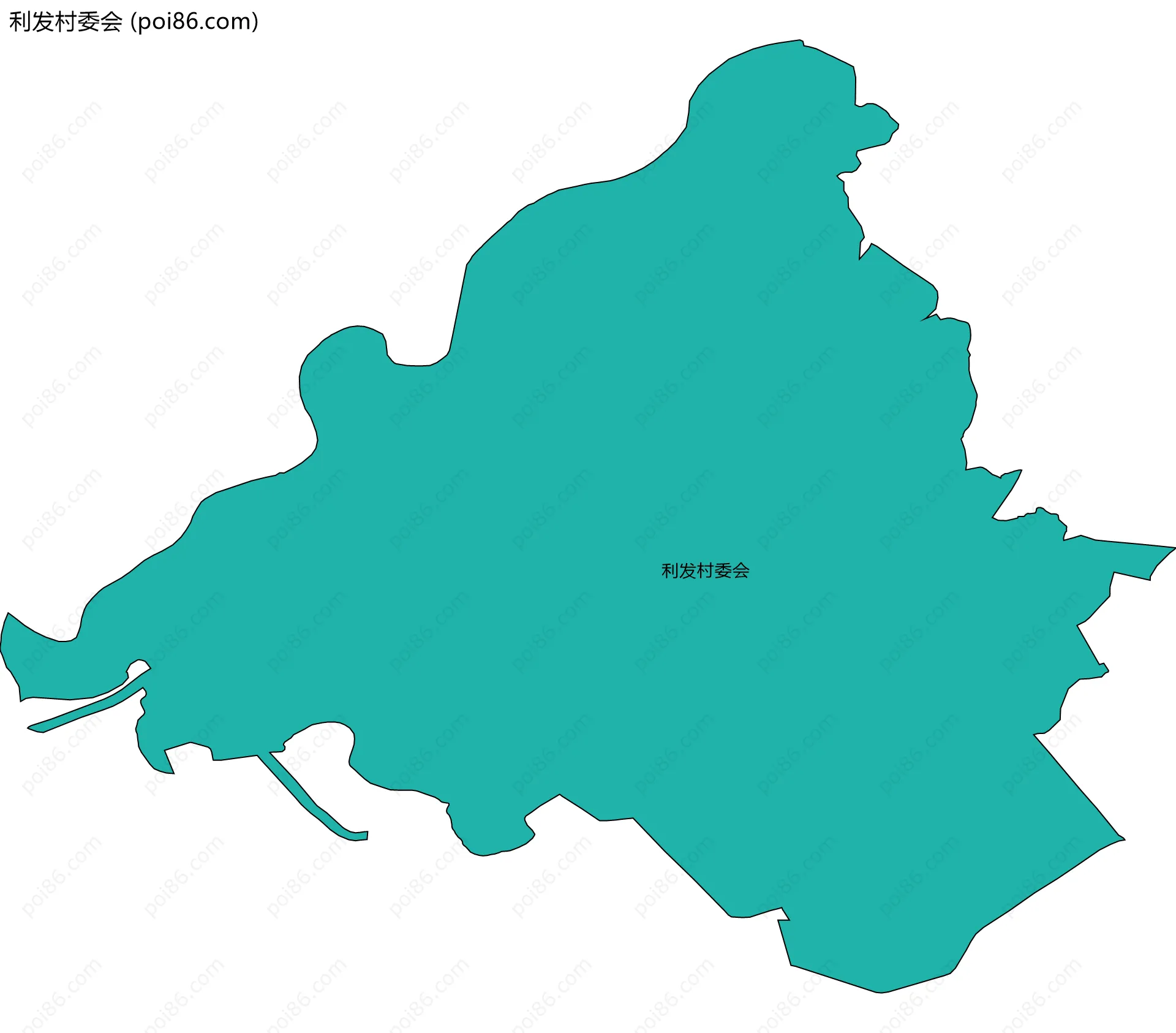 利发村委会边界地图