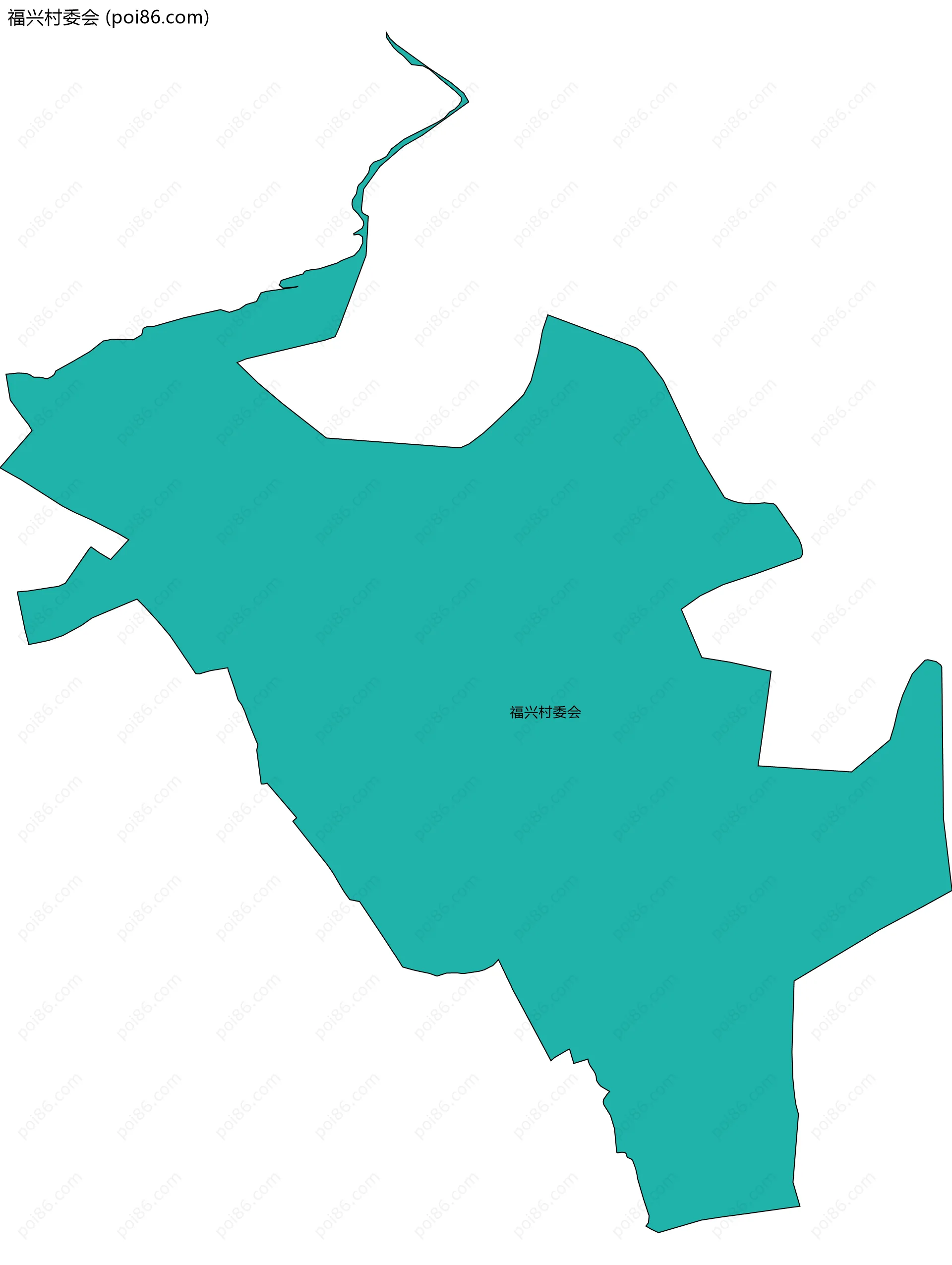 福兴村委会边界地图