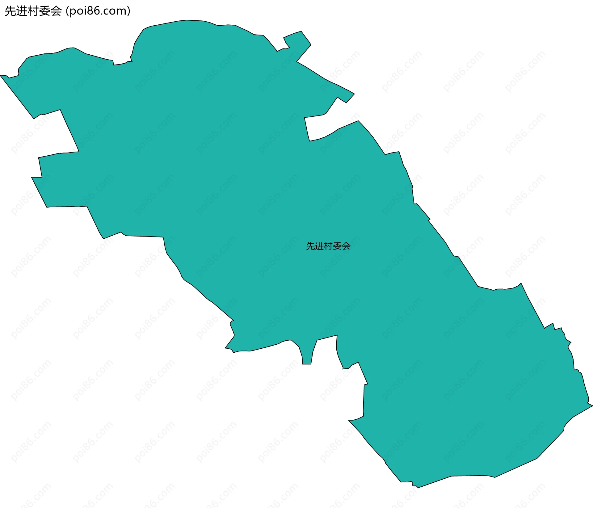 先进村委会边界地图