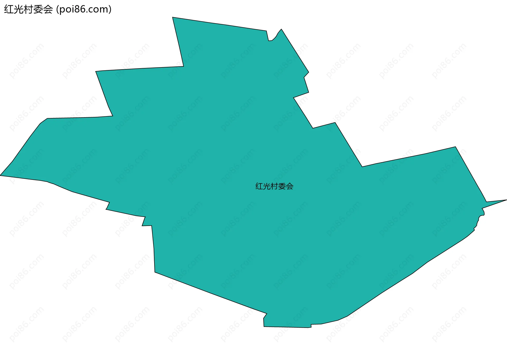 红光村委会边界地图