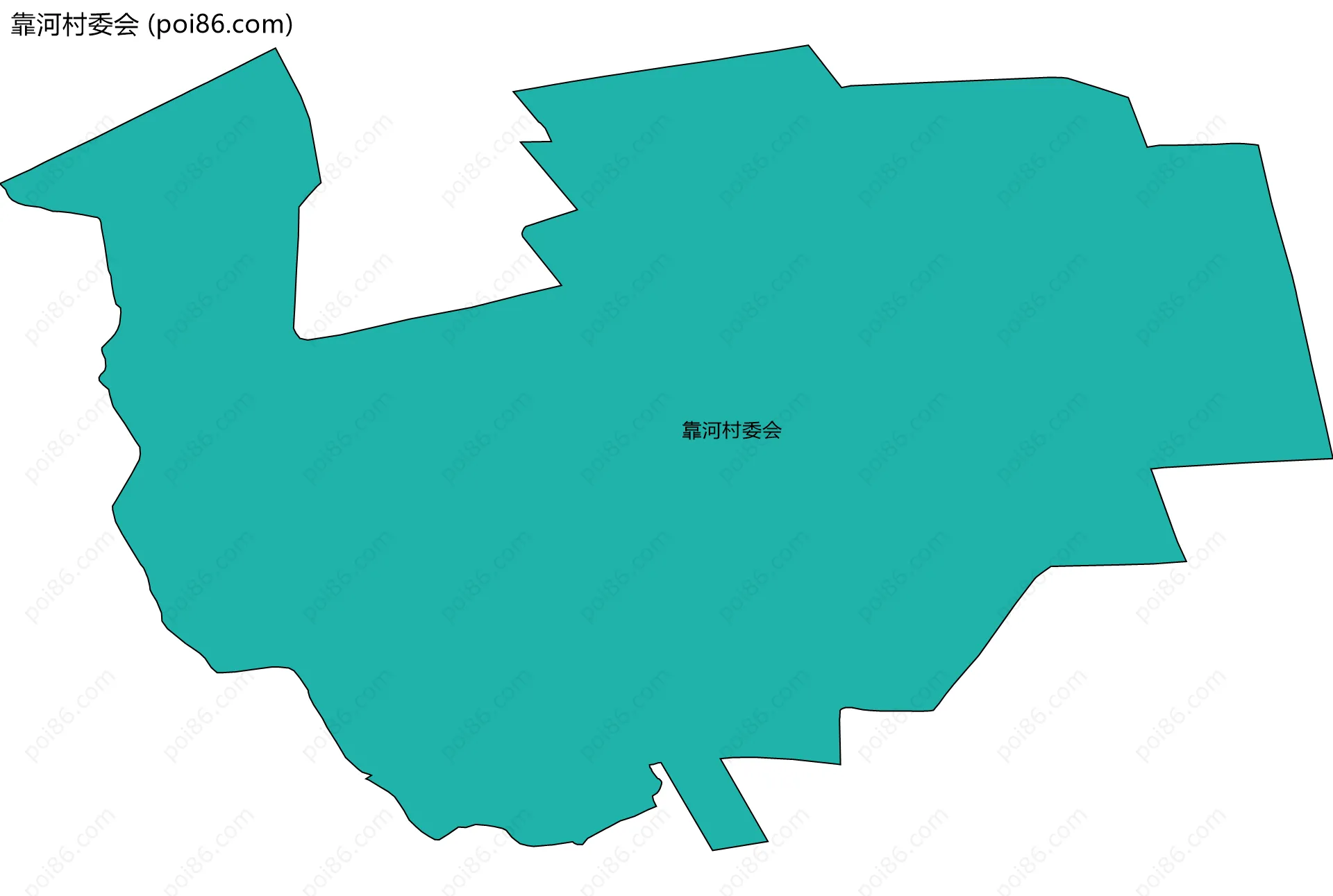 靠河村委会边界地图
