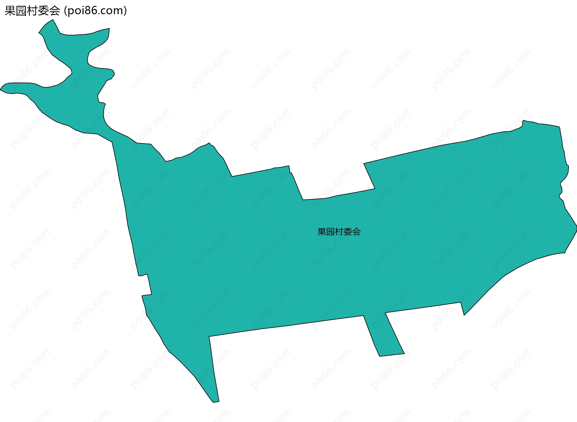 果园村委会边界地图