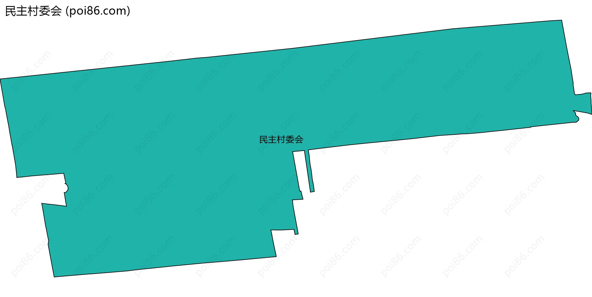 民主村委会边界地图