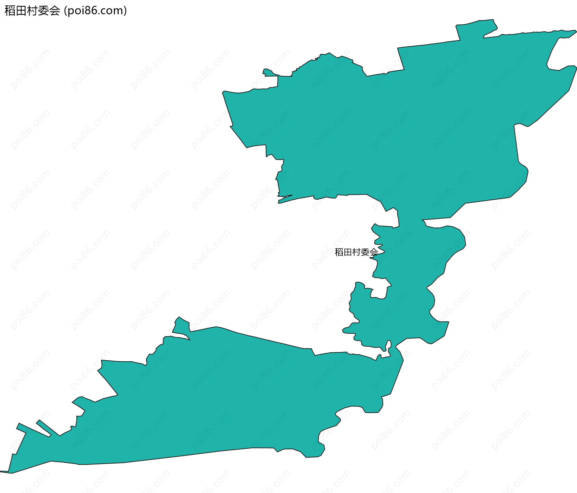 稻田村委会边界地图