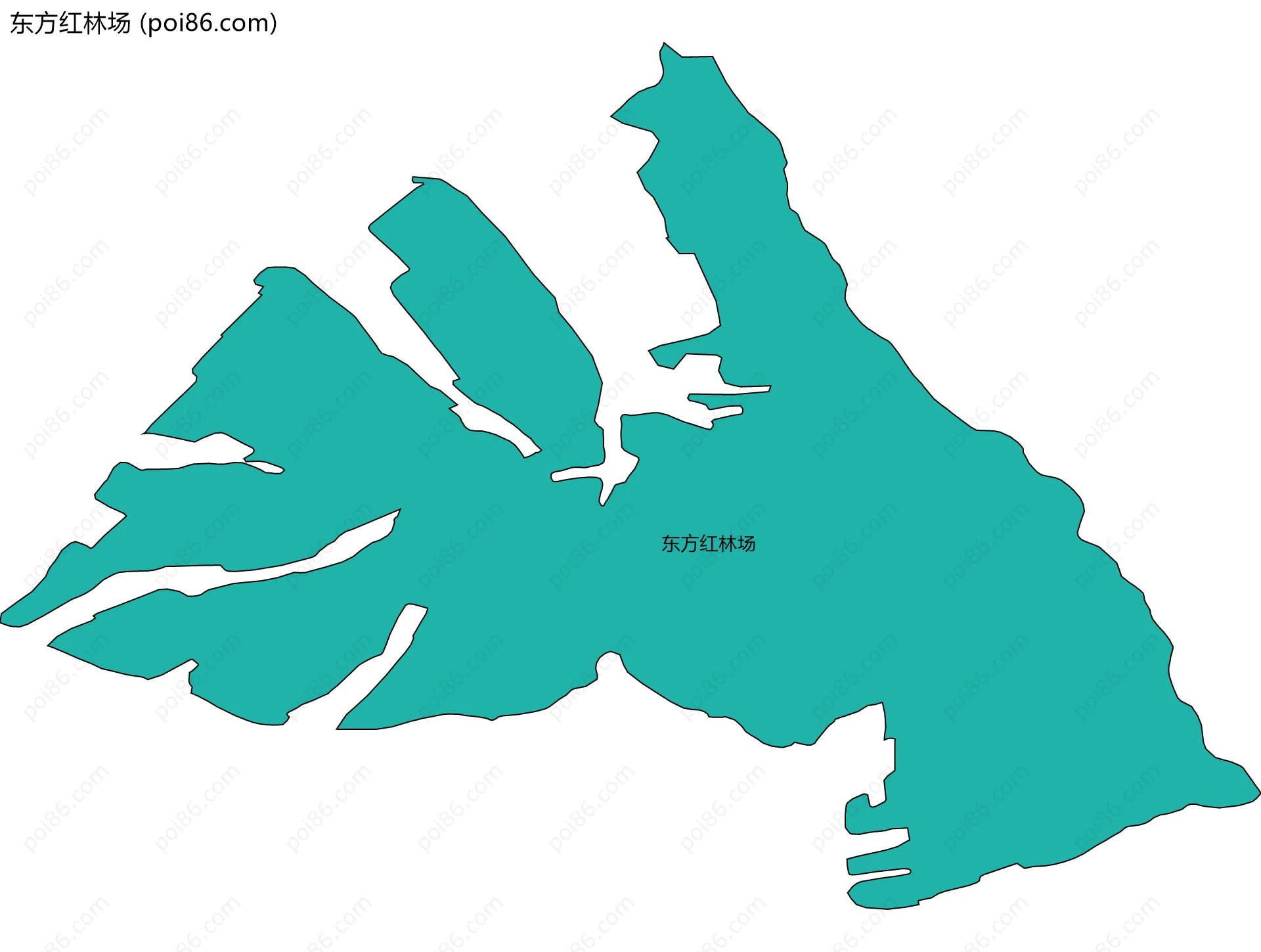 东方红林场边界地图