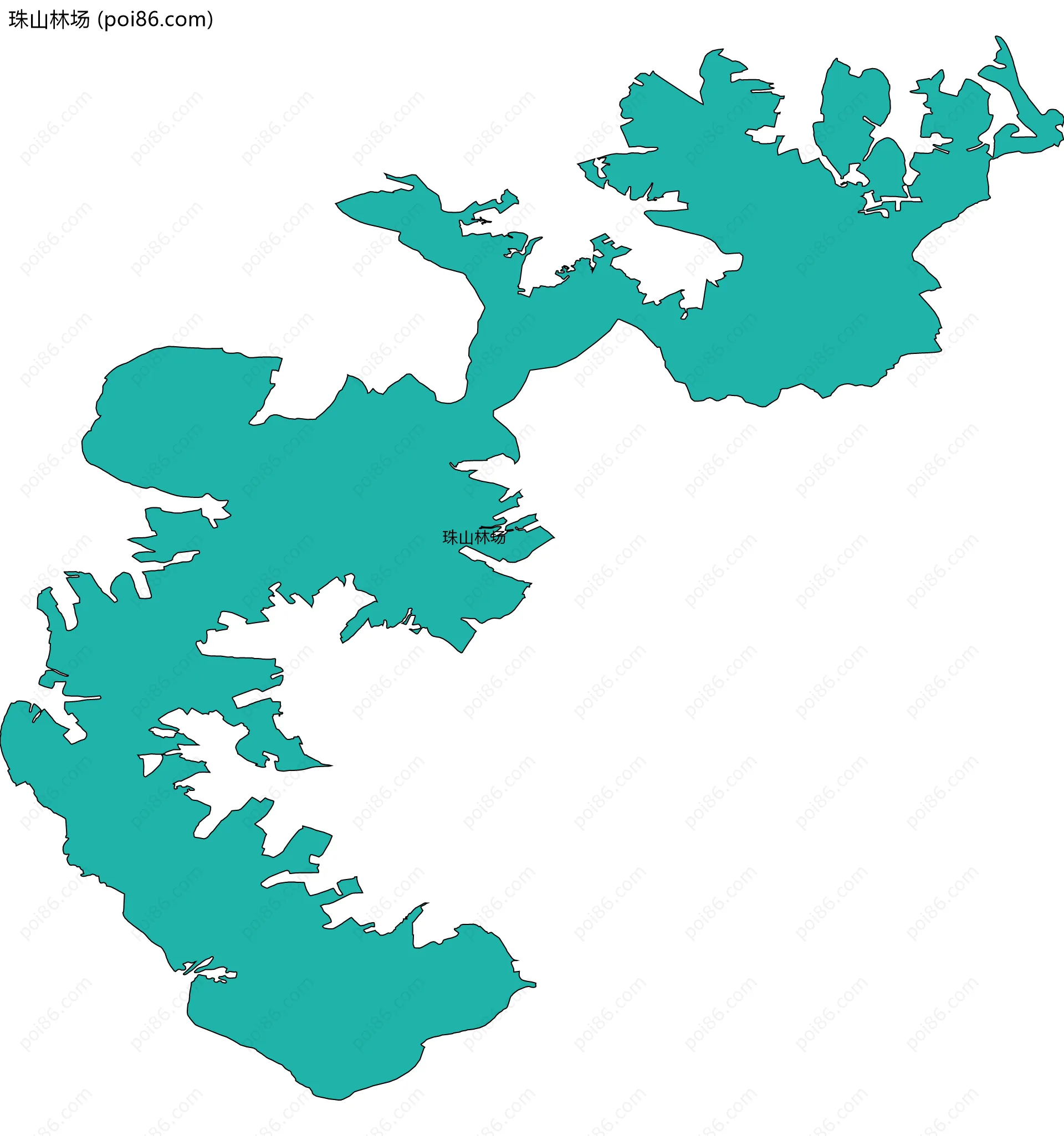 珠山林场边界地图