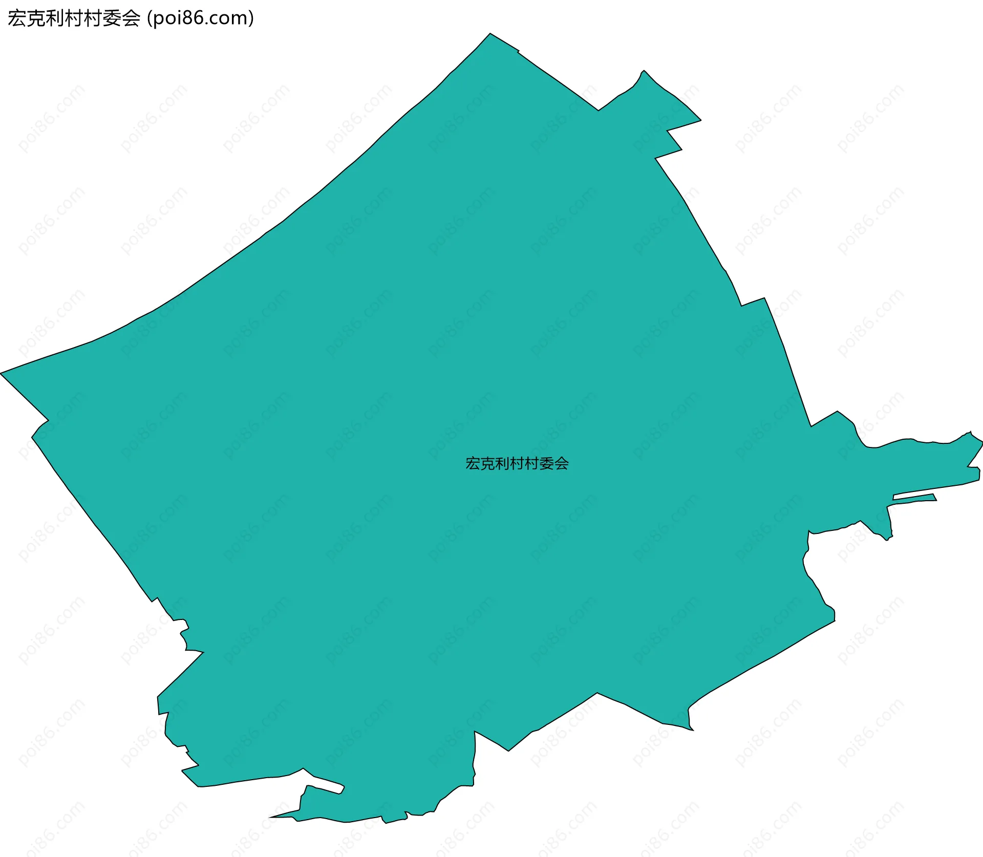 宏克利村村委会边界地图