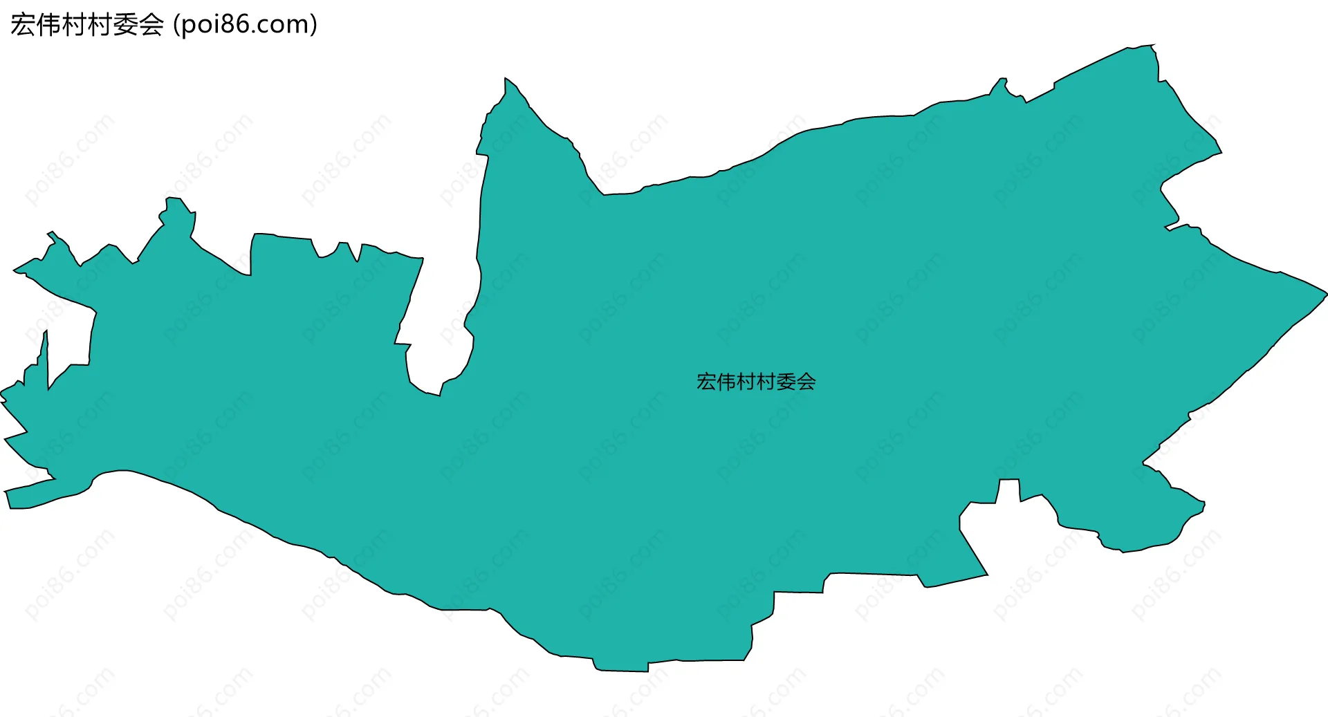 宏伟村村委会边界地图