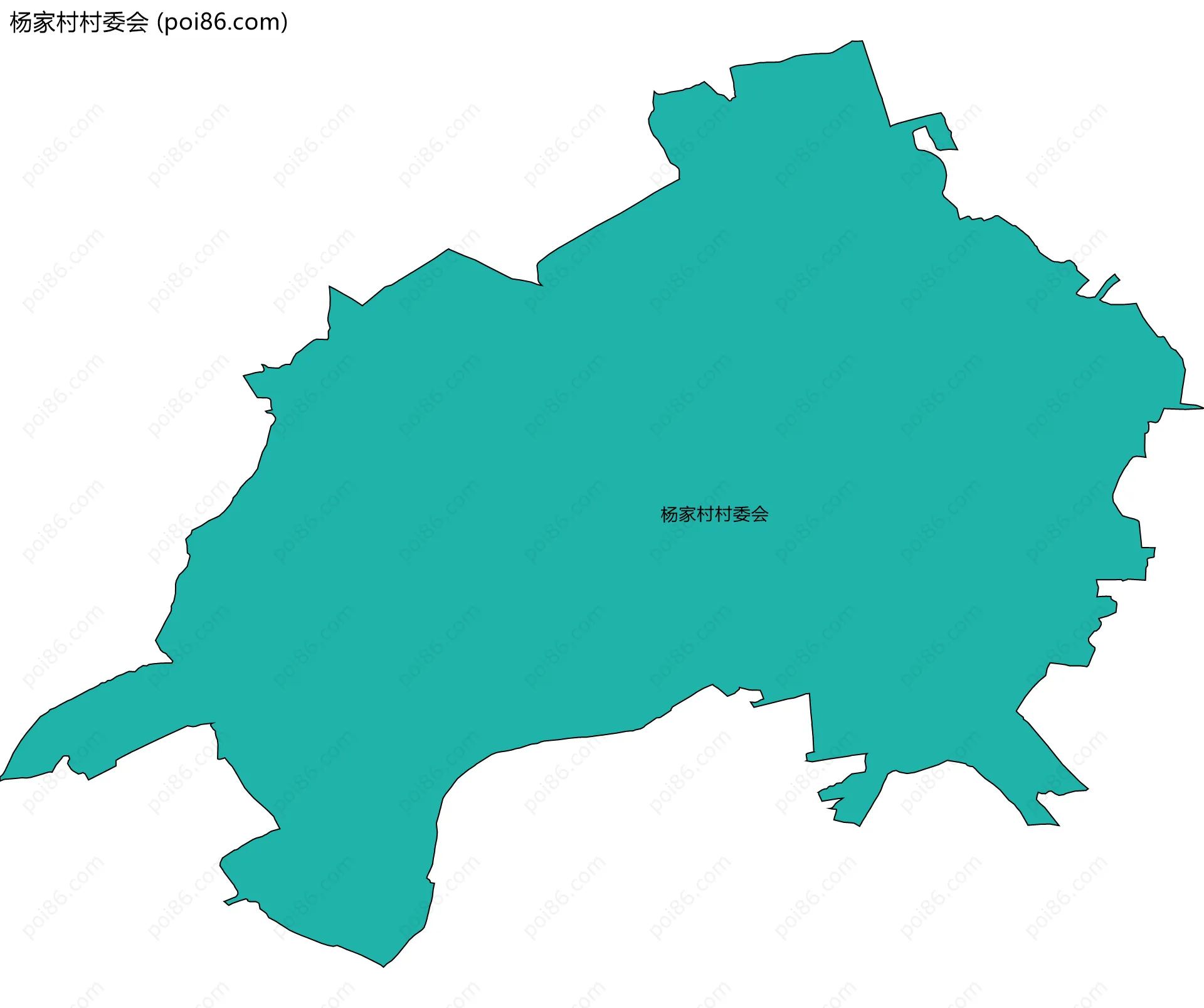 杨家村村委会边界地图