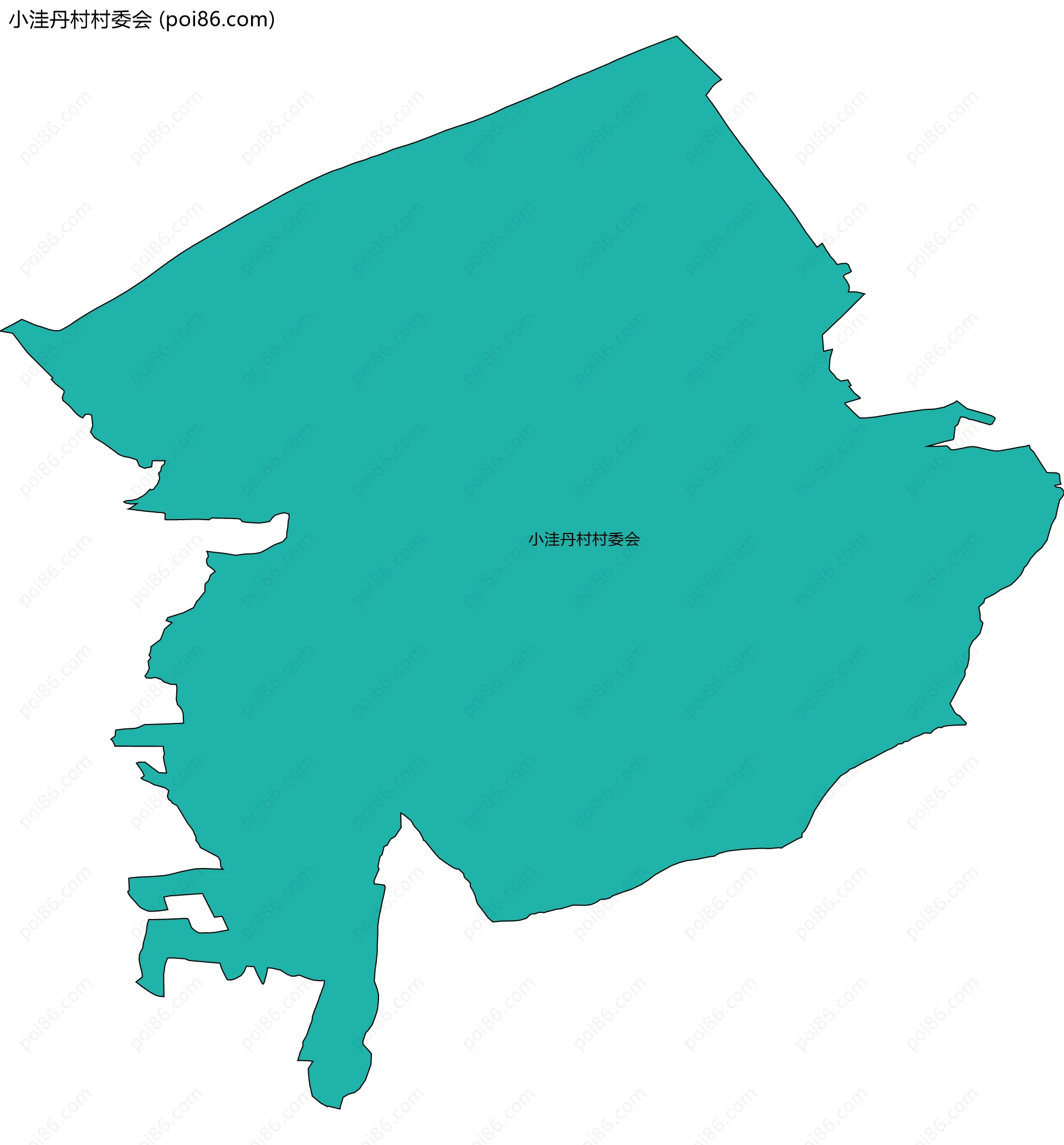 小洼丹村村委会边界地图