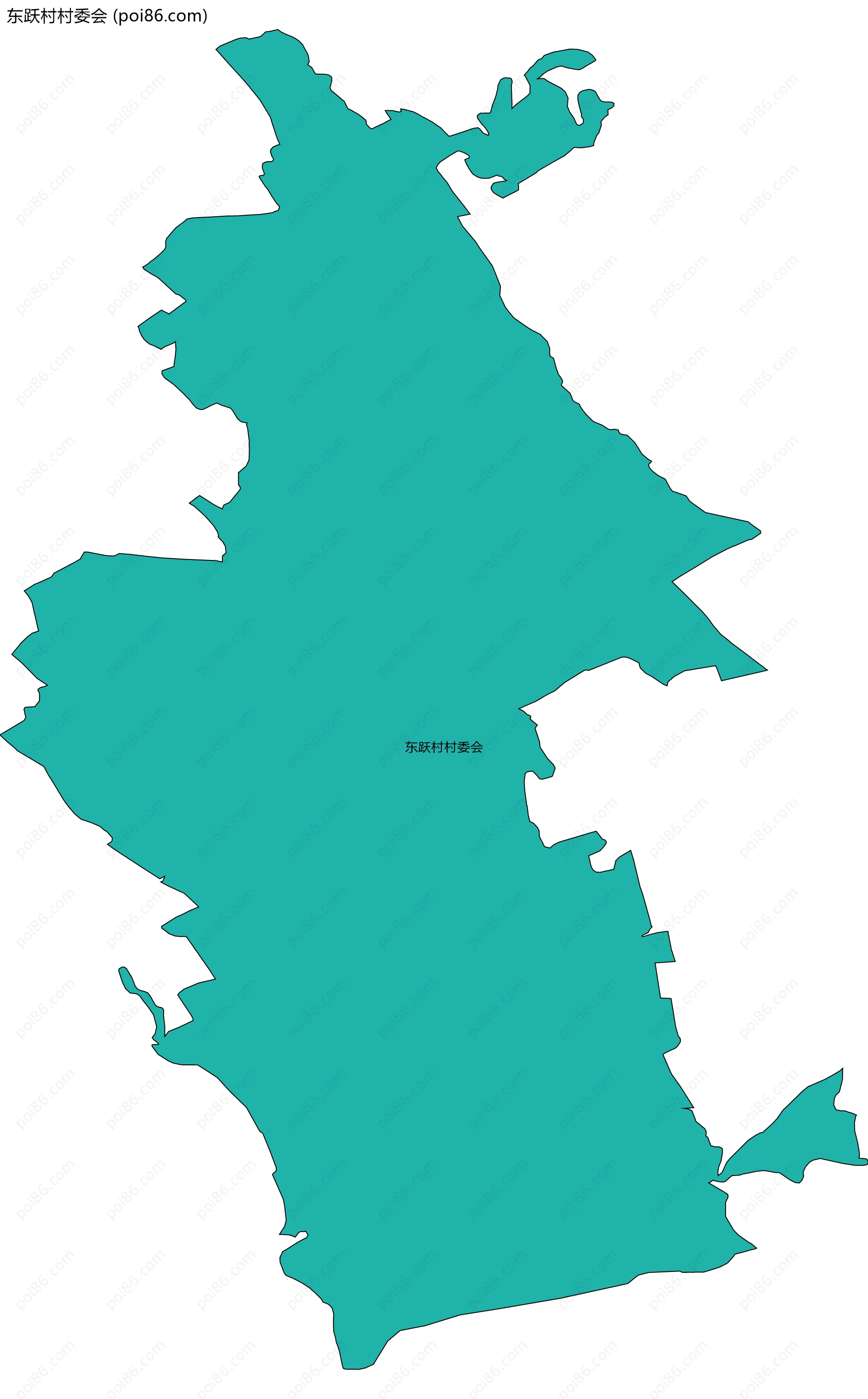 东跃村村委会边界地图