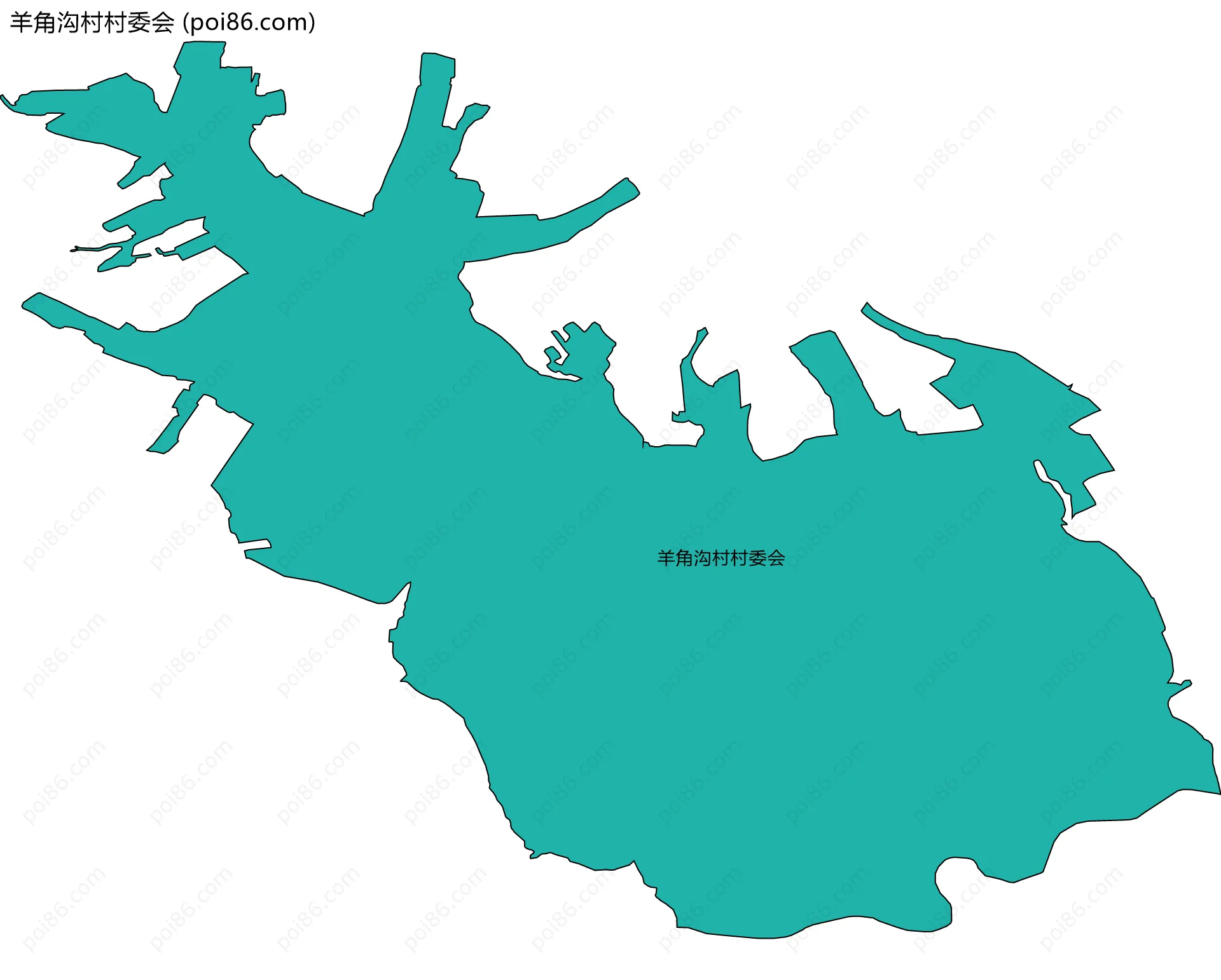 羊角沟村村委会边界地图