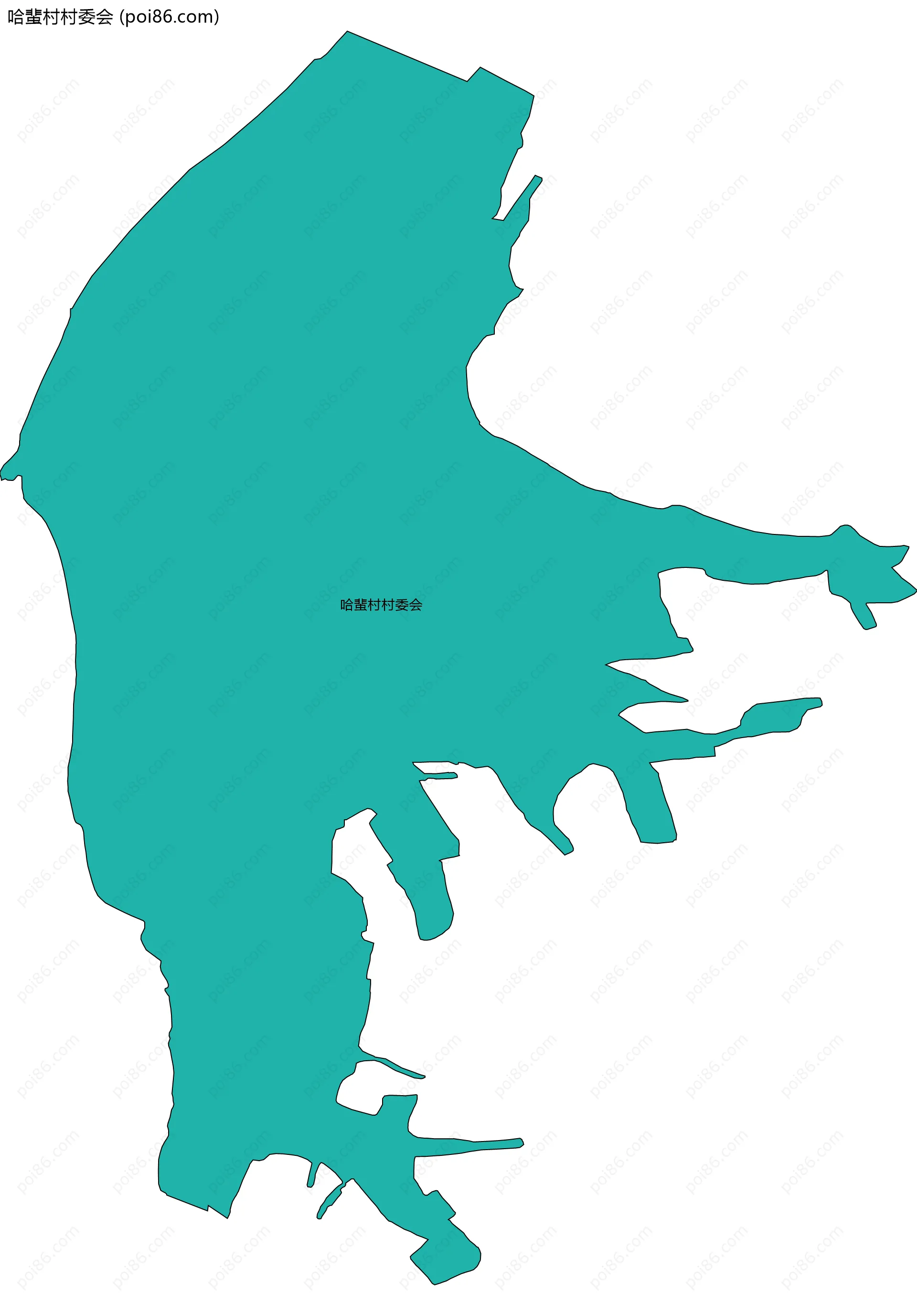 哈蜚村村委会边界地图