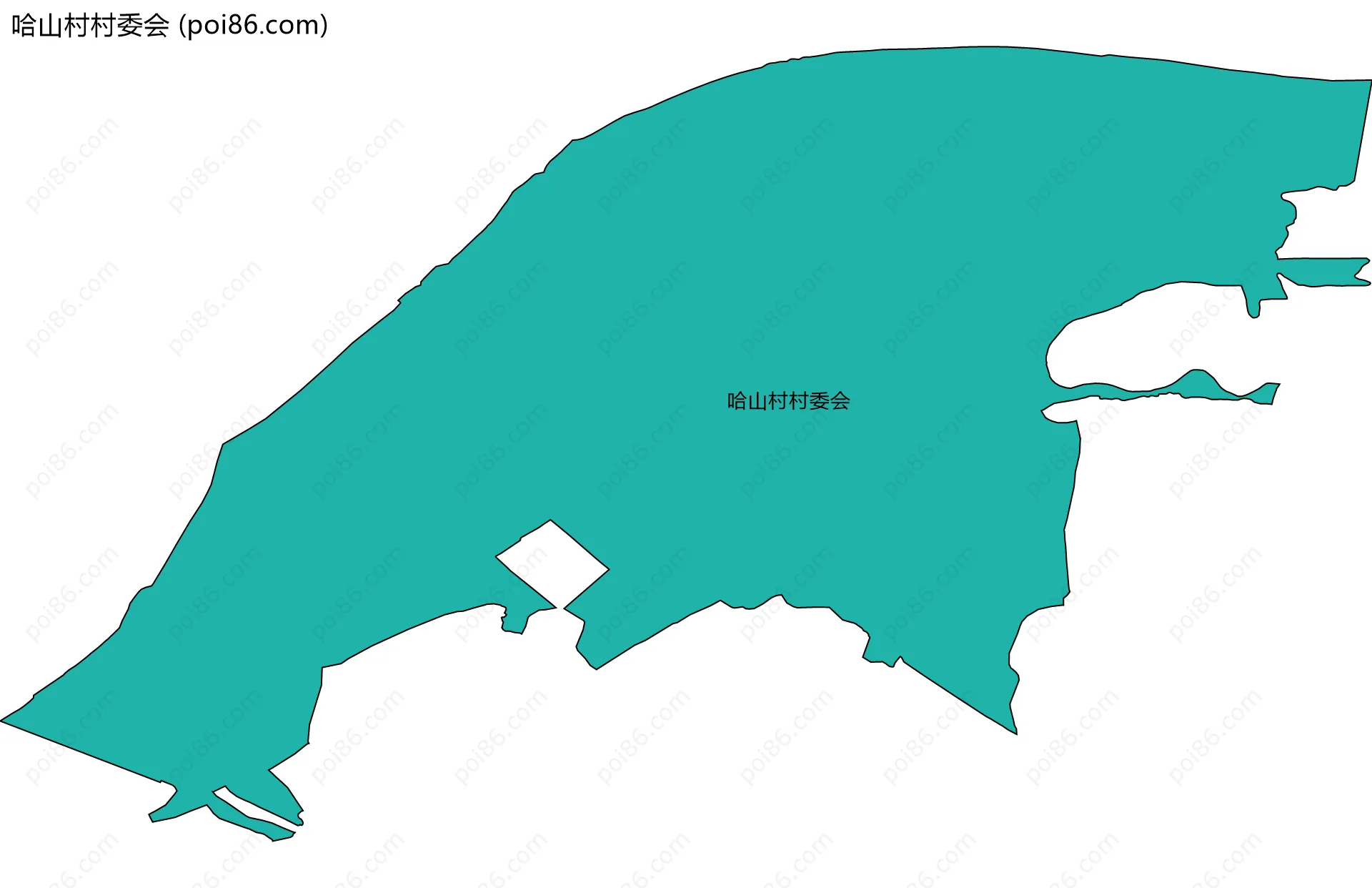 哈山村村委会边界地图