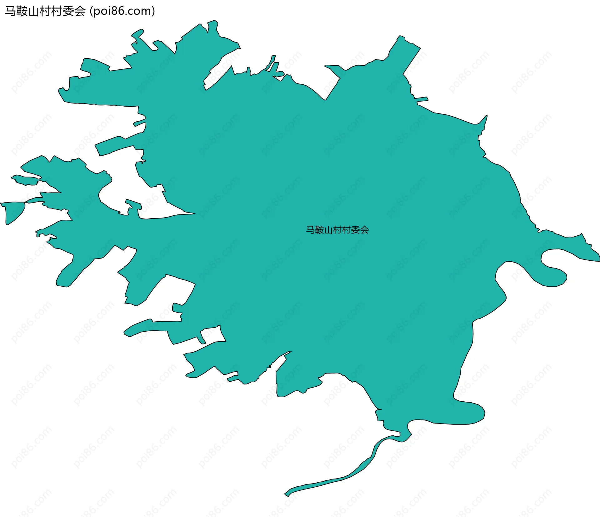 马鞍山村村委会边界地图