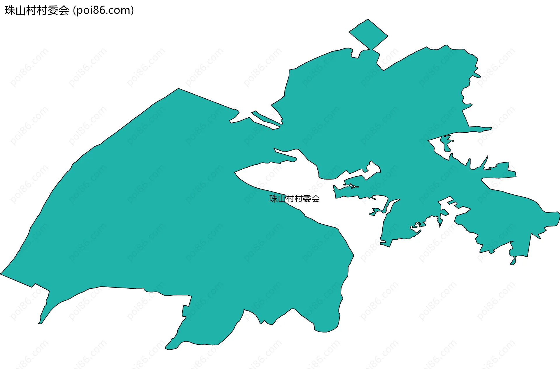 珠山村村委会边界地图