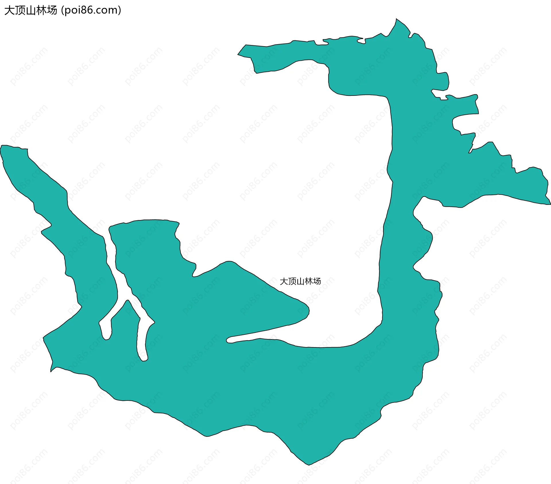 大顶山林场边界地图