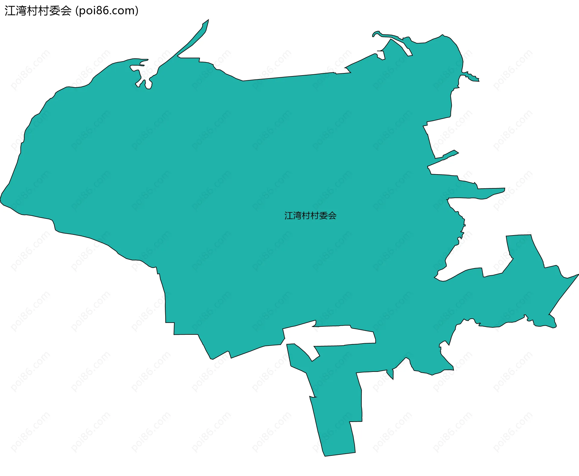 江湾村村委会边界地图