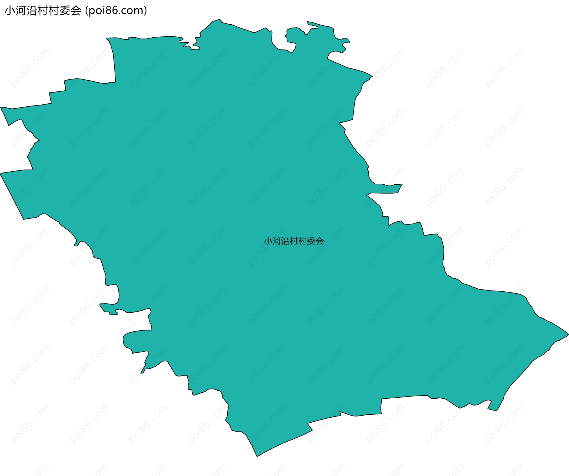 小河沿村村委会边界地图