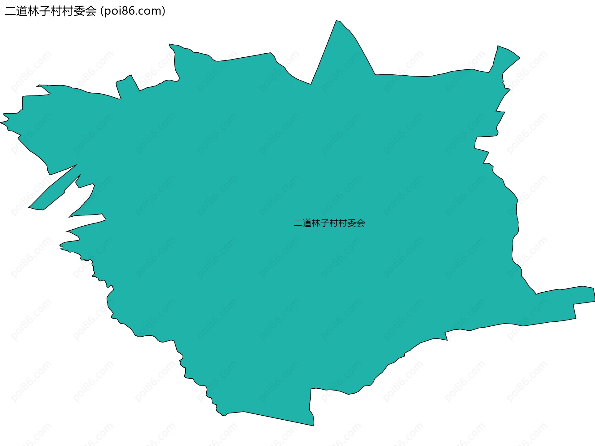 二道林子村村委会边界地图