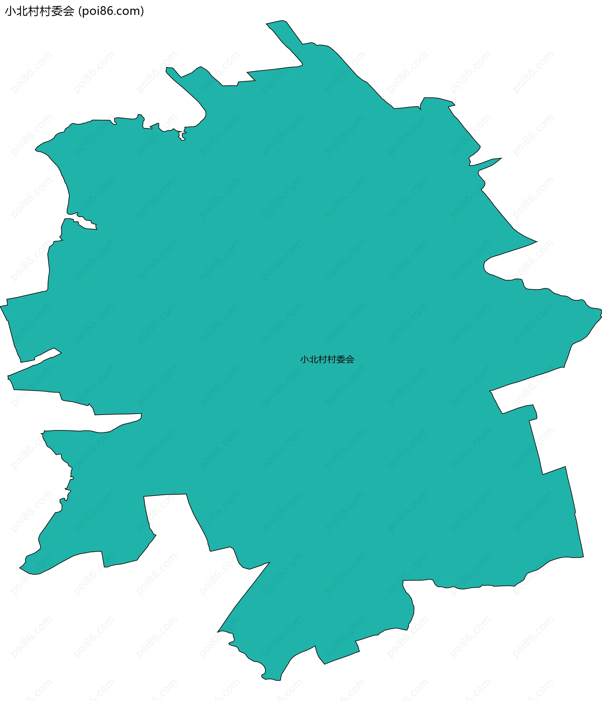 小北村村委会边界地图
