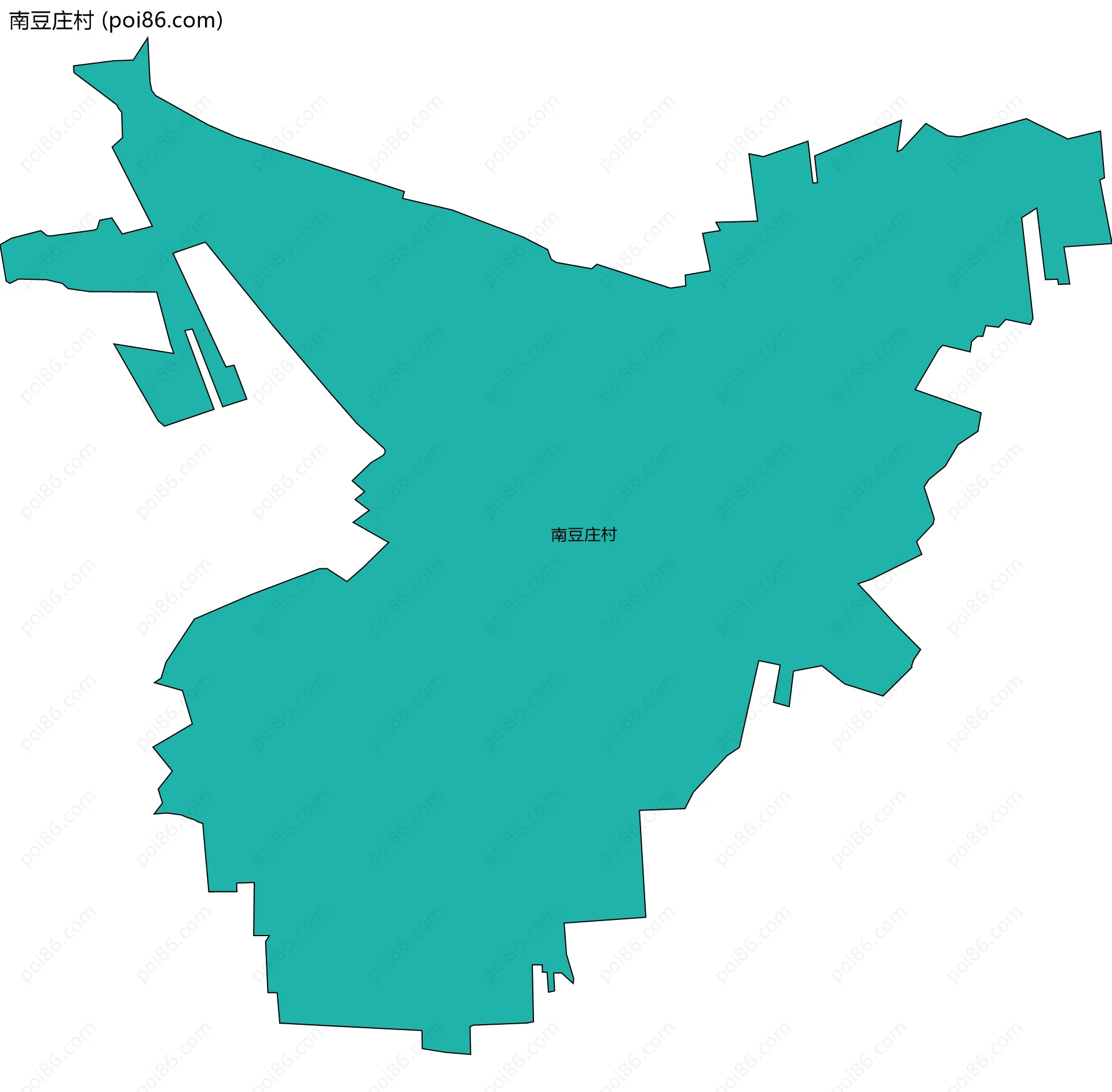 南豆庄村边界地图