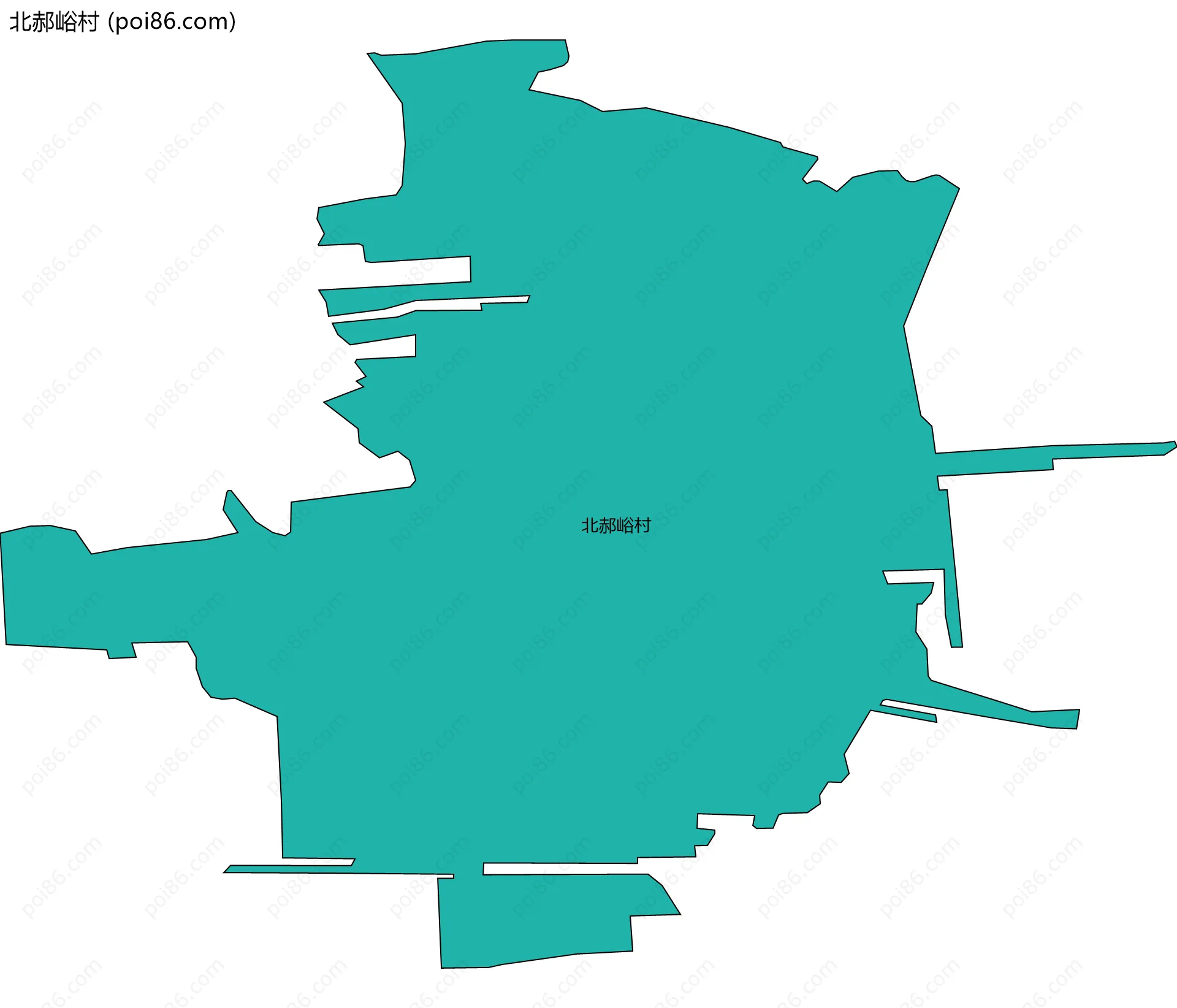 北郝峪村边界地图