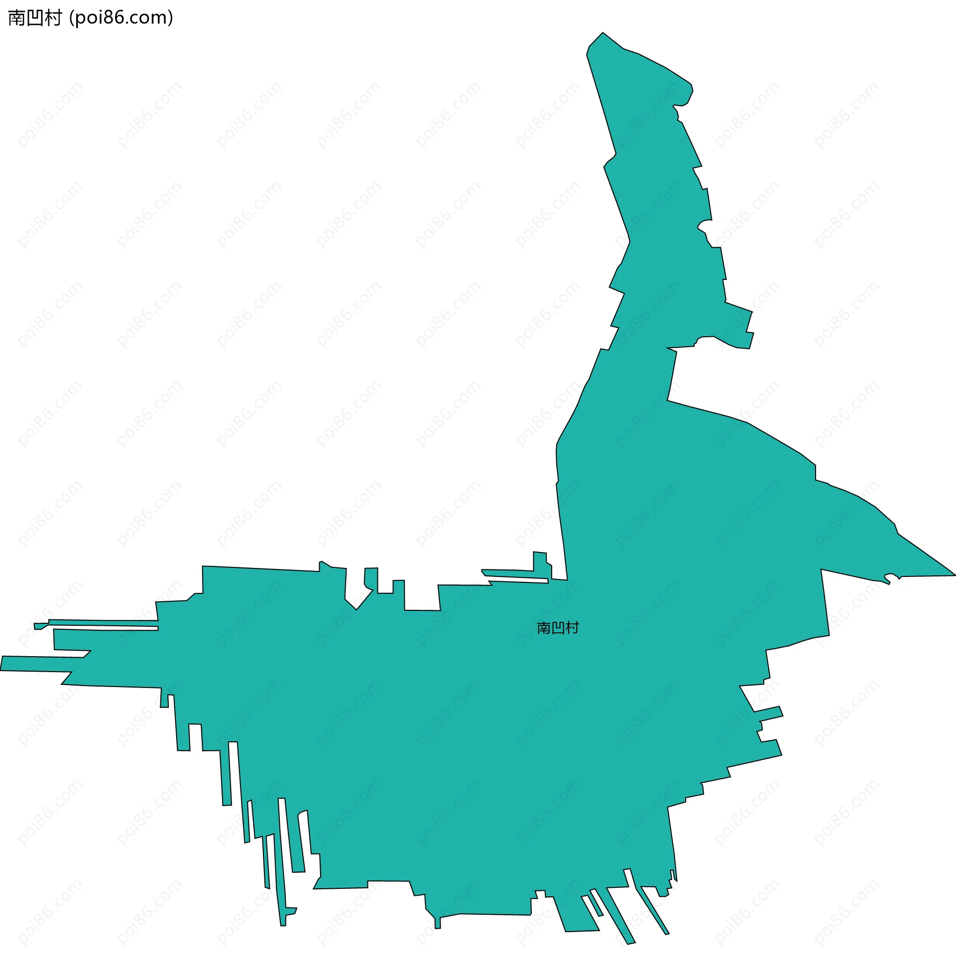 南凹村边界地图