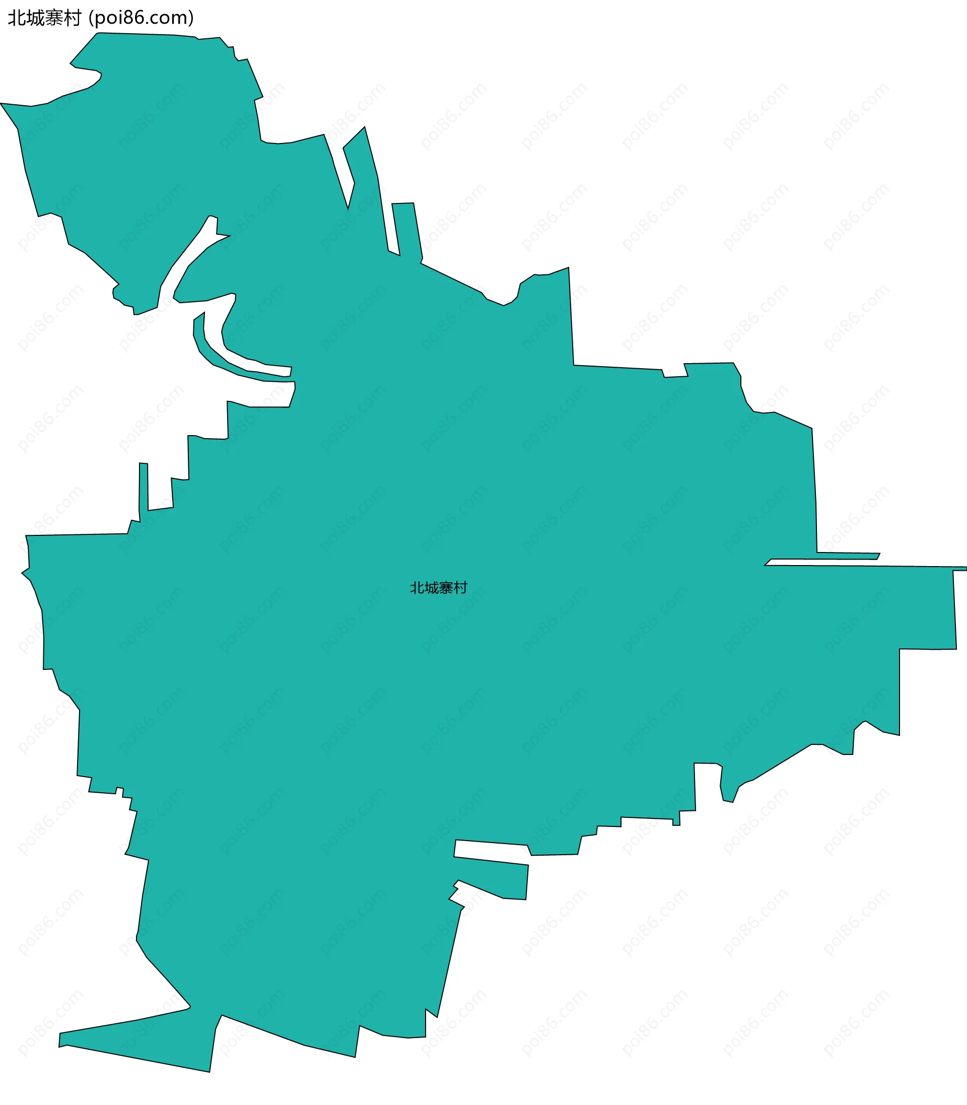 北城寨村边界地图