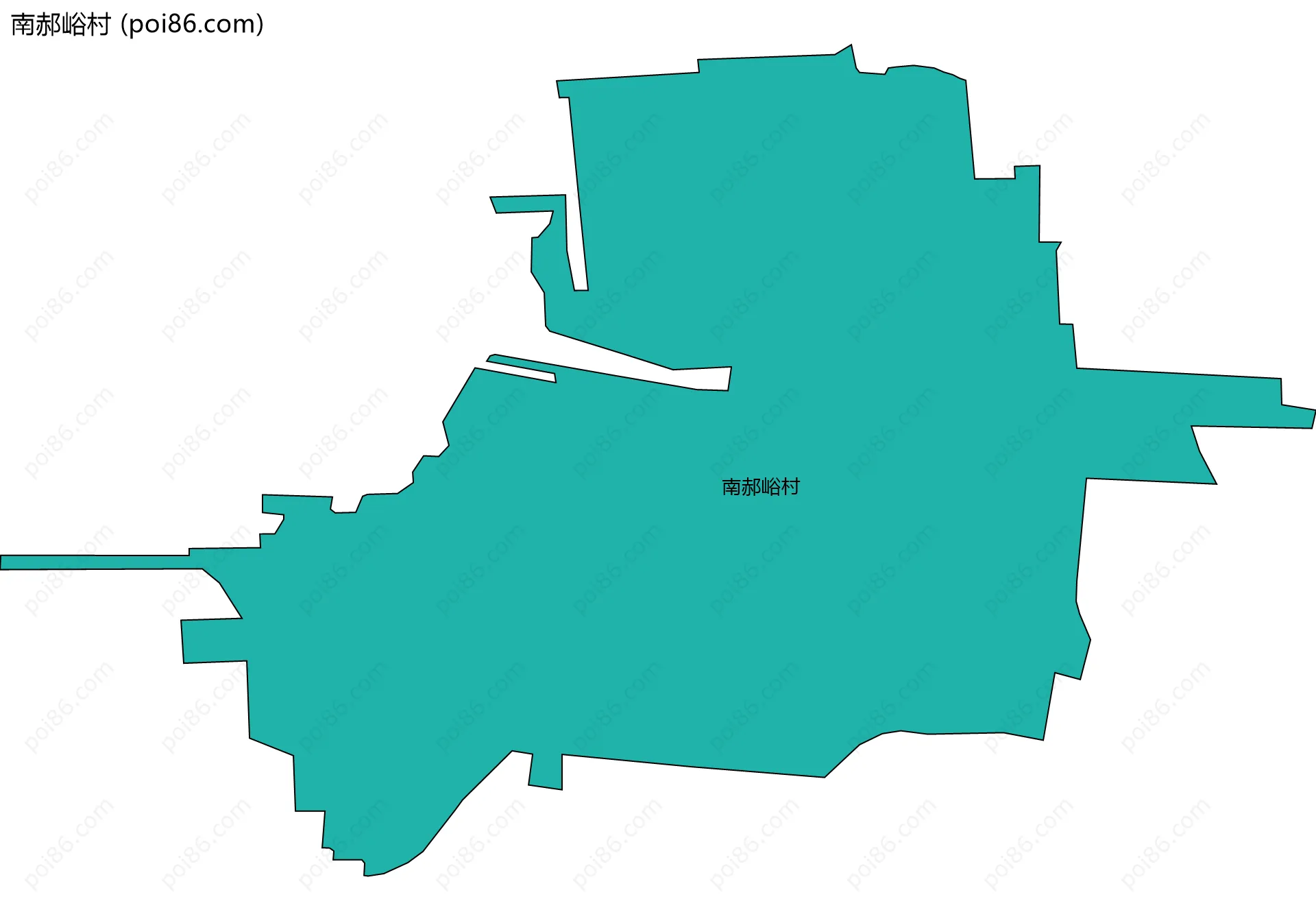 南郝峪村边界地图