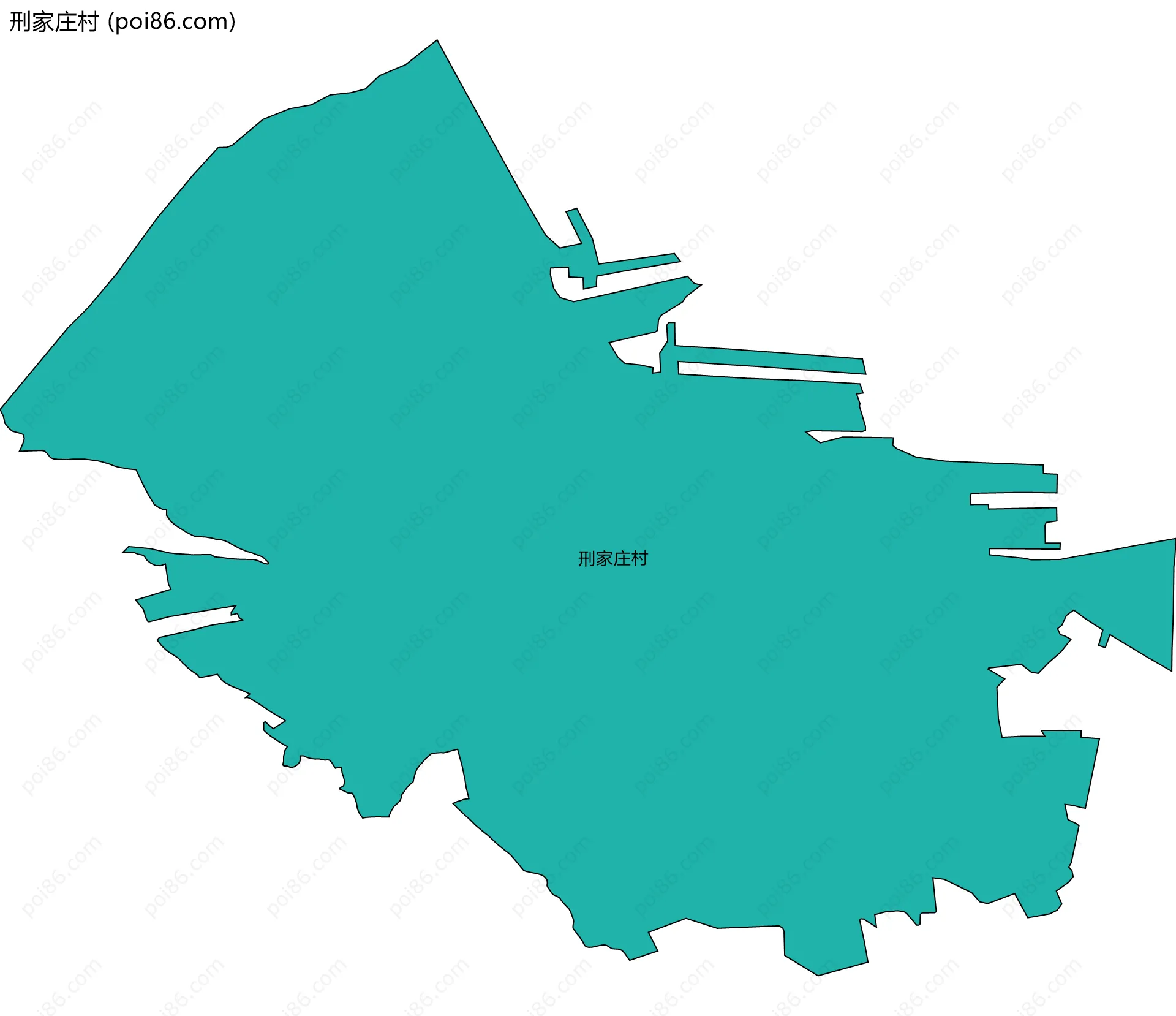 刑家庄村边界地图