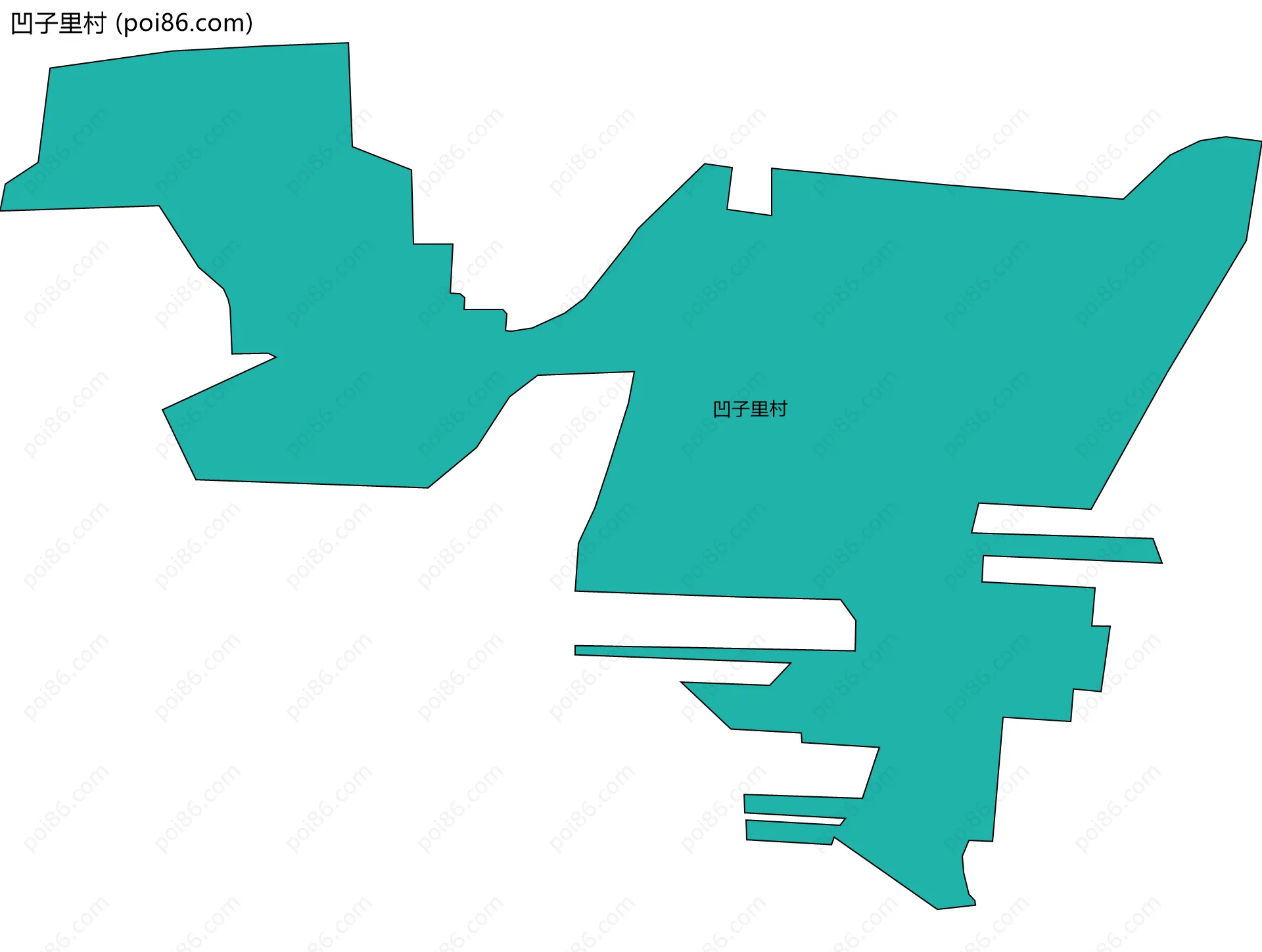 凹子里村边界地图