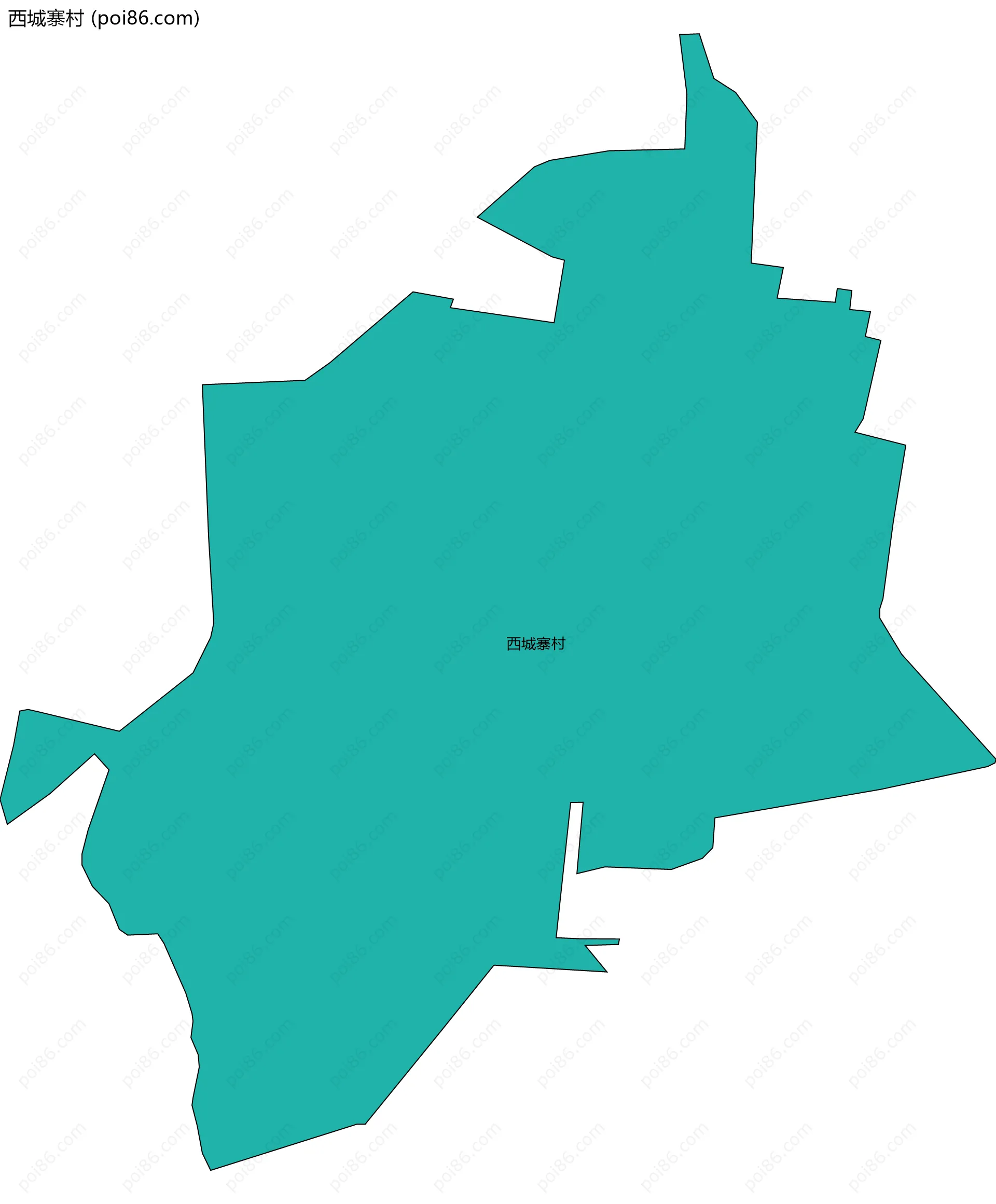 西城寨村边界地图