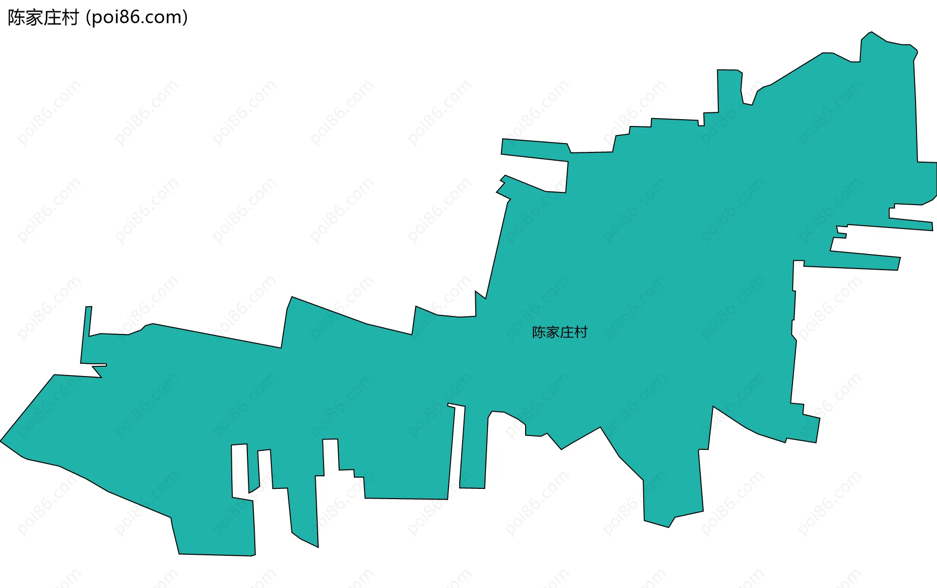 陈家庄村边界地图