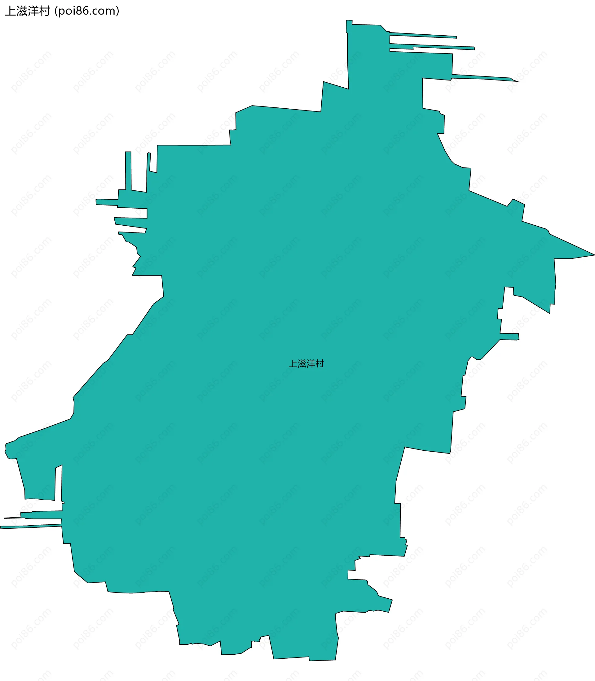 上滋洋村边界地图
